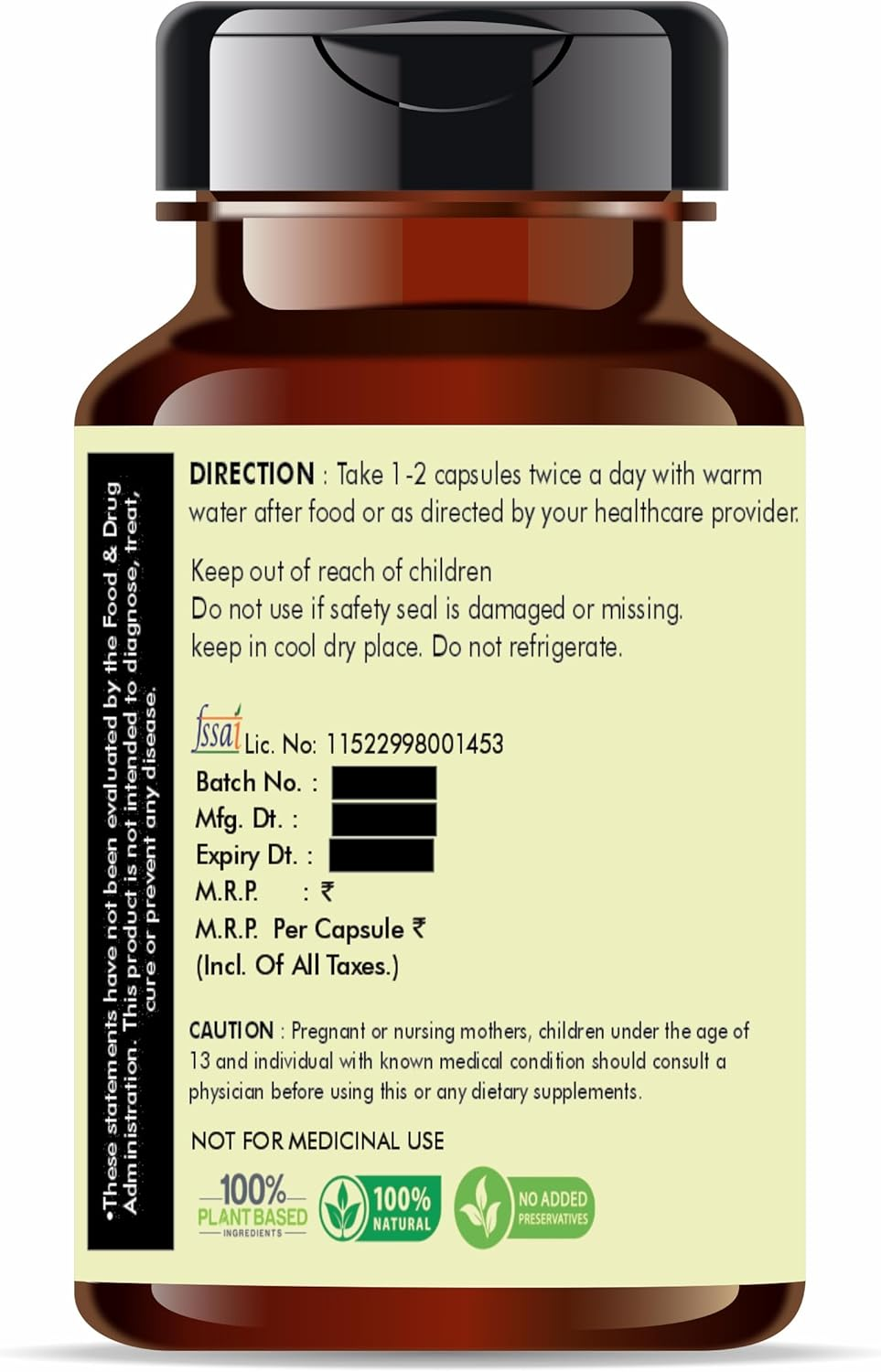 Kaunch Beej Extract 500Mg - 60 Vegetarian Capsules | Mucuna Pruriens | All Natural | 100% Vegan | Gluten-Free | GMP Certified. image number 1