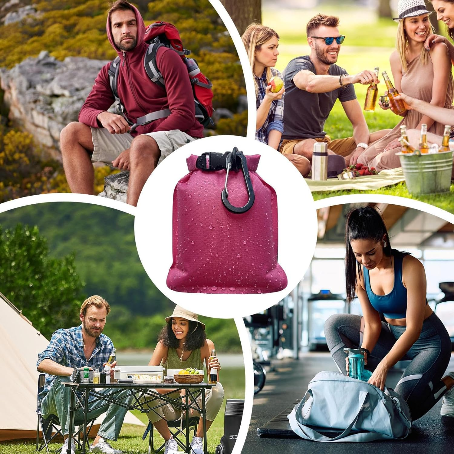 Gupcaqosjw Soap Bag | Soap Storage Pouch Travel Holder,Waterproof Leak-Proof Gym Bathing Accessories for Swimming Travel Vacation Camping Holiday Packaging - Black image number 5