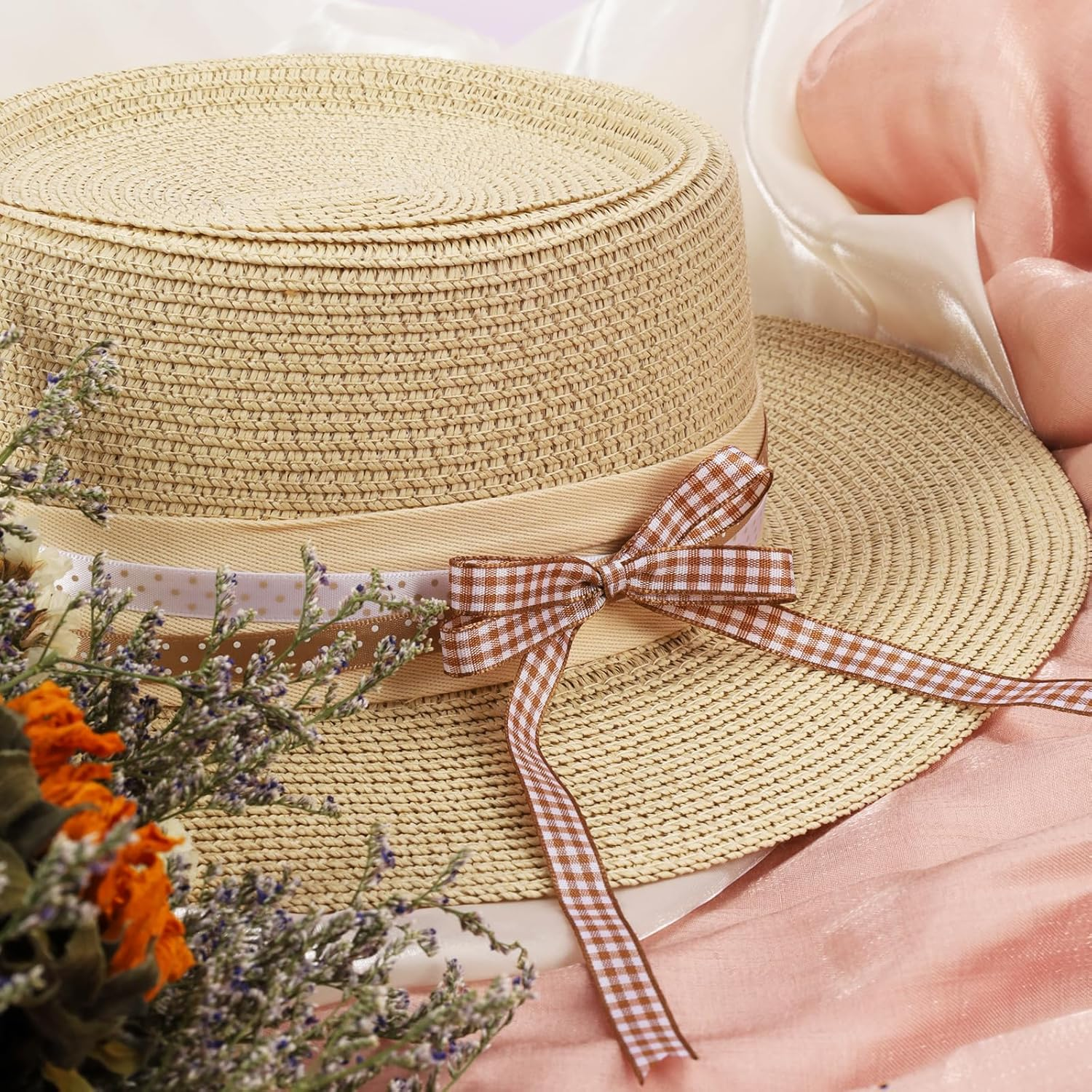 WRAPLA 10 Rolls Gingham Ribbon Set - 10Mm Wide 9M/Roll Easter Craft Ribbon for Gift Wrapping, Wedding Decorations, Hair Accessories & Aussie Florist Supplies (3/8" X10Yd) image number 3