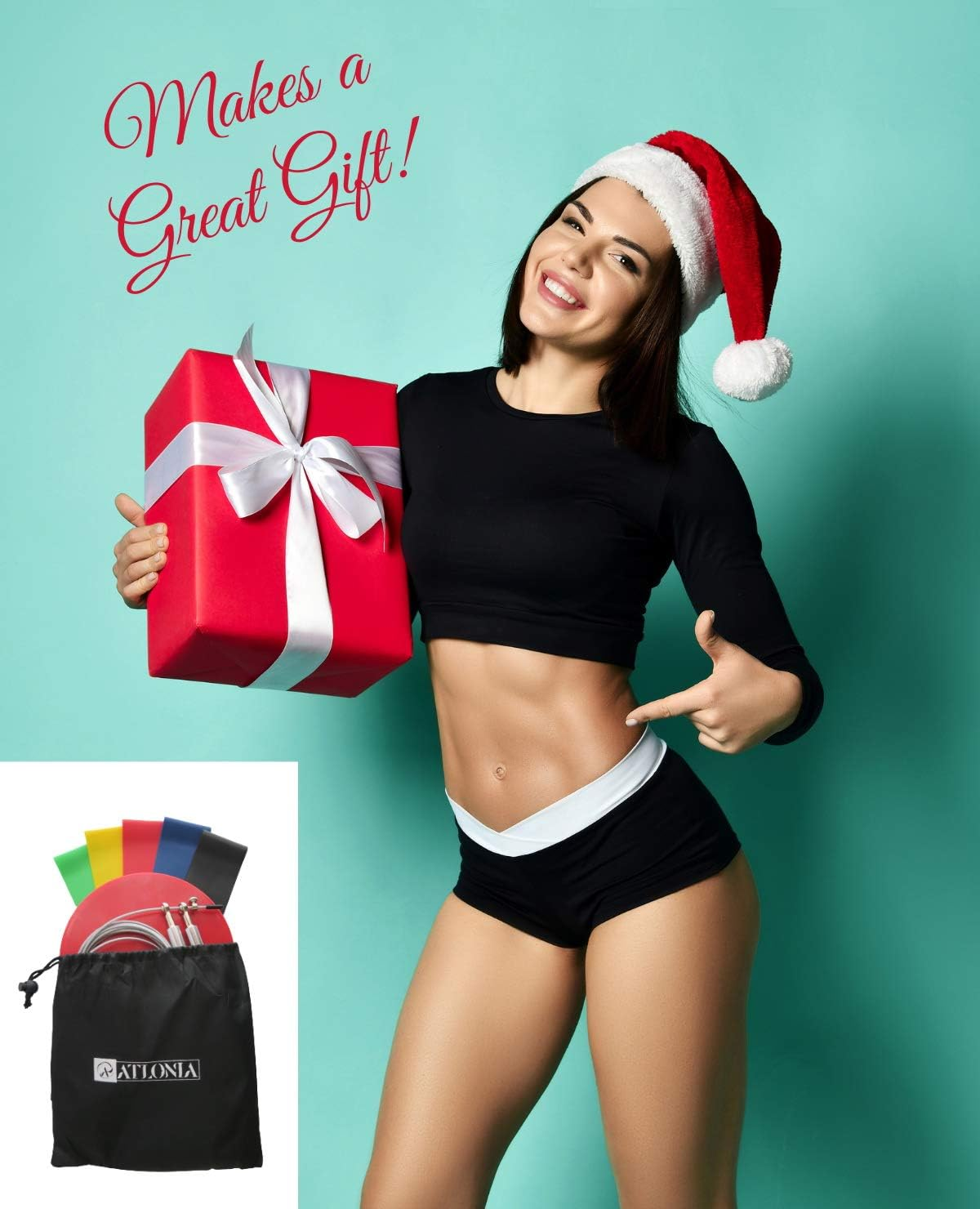 Resistance Exercise Booty Bands & Core Gliders & Jump Rope Set, Ab Floor Slider Discs W/ Double Side, Fitness Hip Circle Bands, Speed Jump Rope Crossfit for Men and Women Gift, Full Body Workout Fitness Exercise