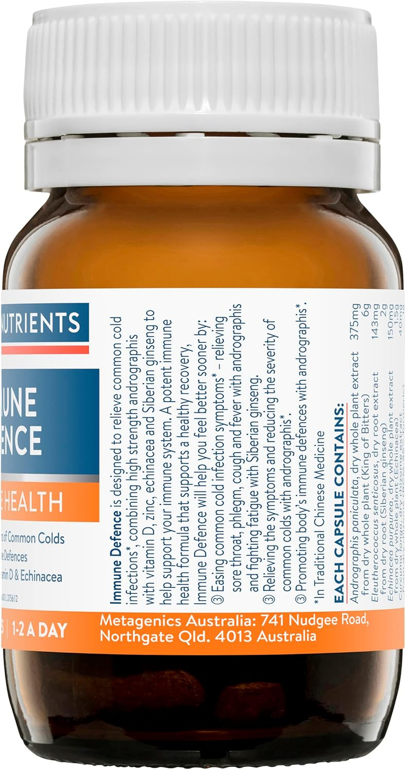 Ethical Nutrients Immune Defence - Relieves the 5 Symptoms of Common Colds & Supports Immunity - 30 Capsules image number 3