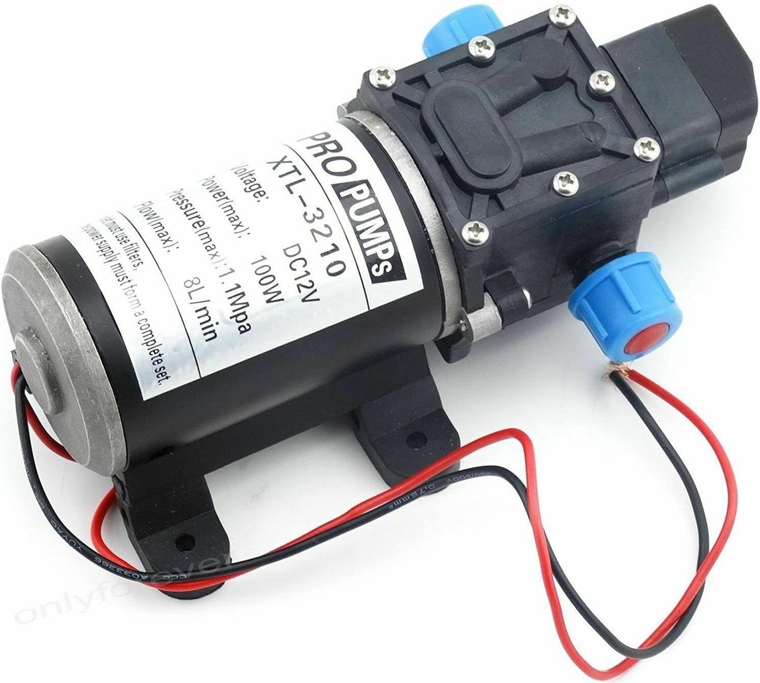 100W 12V 160PSI Pressure Water Pump 8L/Min Self-Priming Caravan Camping Boat image number 4