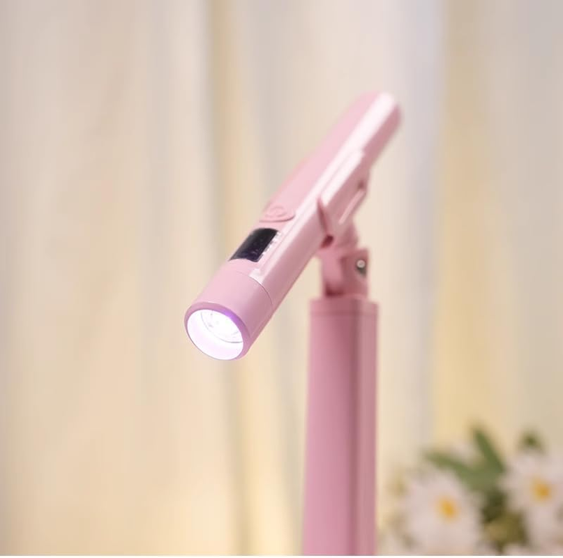 Portable Electric Storage Mini Light Therapy Lamp, Nail Wire Lamp Holder, Magnetic Design Can Be Adjusted from Multiple Angles, Nail Handheld Light Therapy Lamp (Pink) image number 2