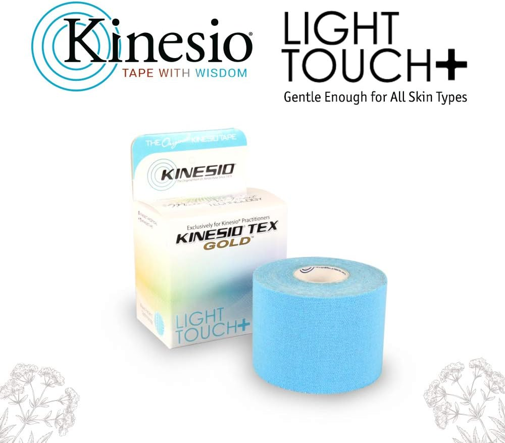 Kinesio Tex Gold Light Touch Kinesiology Tape: 2 In. X 16.5 Ft. (Pastel Blue) - Himawari Yellow image number 5