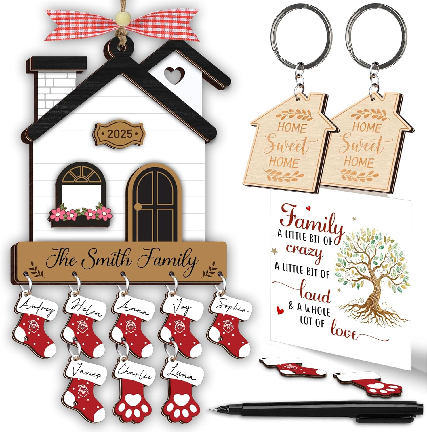 New Home Ornament 2025, House Warming Gifts New Home, Housewarming Gift Presents for Women, Couple, First Apartment Gift 2025, Housewarming Gifts Idea, Christmas House Decoration HO622