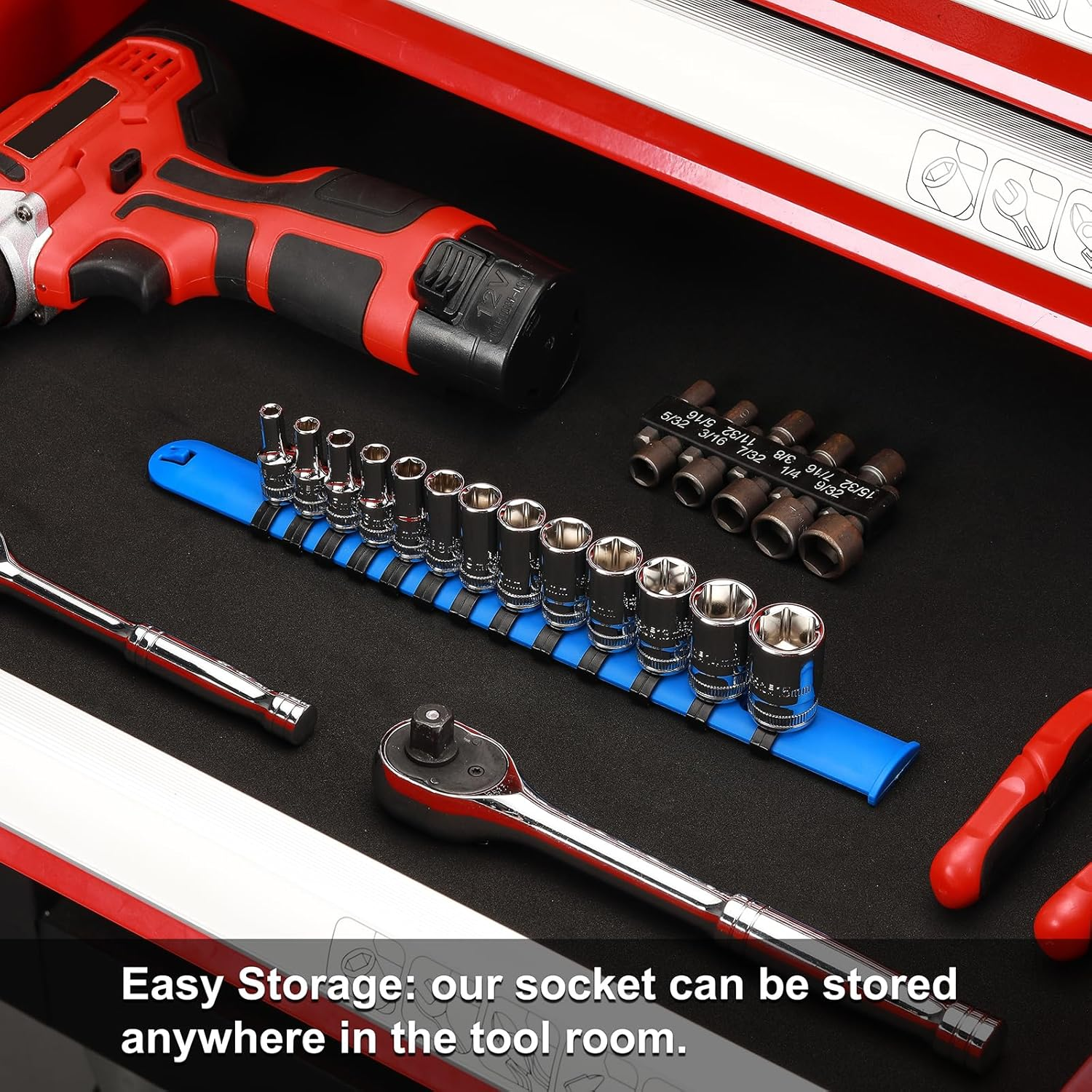 CASOMAN 13PCS 1/4" Drive Mid-Length Socket Set, 6-Point, Mirror Chrome Finish, Metric, 4Mm to 15 Mm image number 1