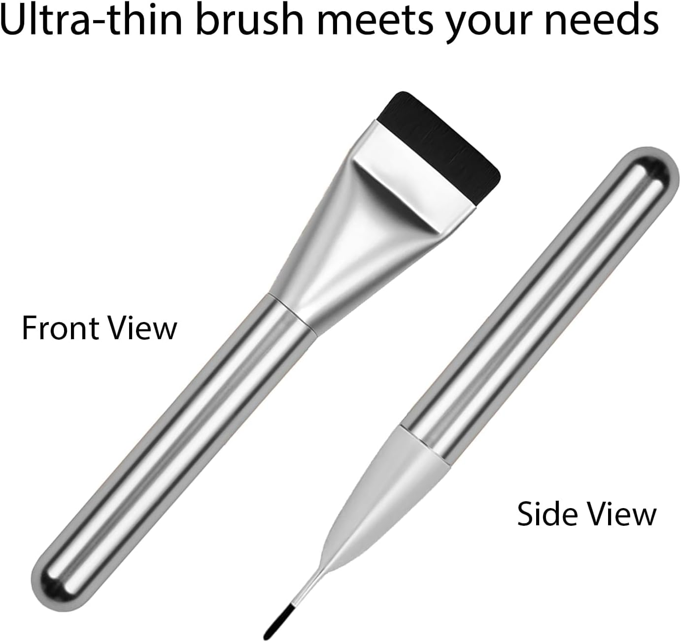 Yxvyxymyxxg​ Foundation Brush for Liquid Makeup - 2 Pcs,Korean Style Flat Top Kabuki Brush, Professional Streak-Free Tool for Foundation and Cream Blending image number 2