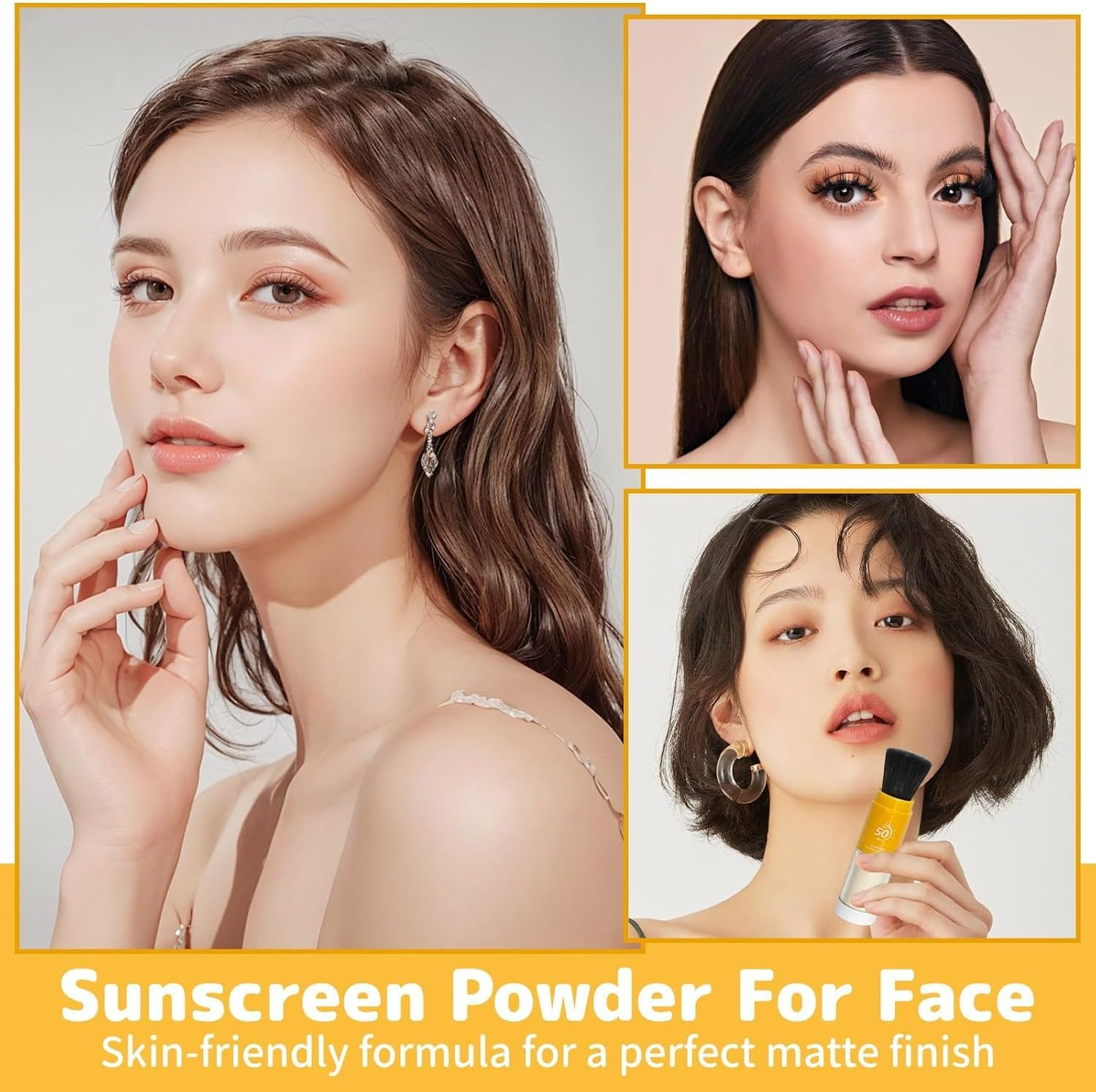 Powdered Sunscreen for Scalp, Oil Control Natural Matte Finish, Lasting Lightweight Breathable, Suitable for All Skin Types(0.28 Oz) image number 3