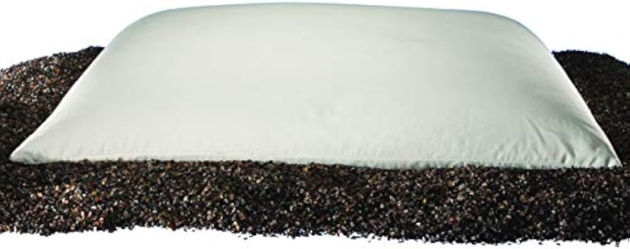 Sobakawa Traditional Buckwheat Standard Size Pillow Organic Cotton with Natural Technology for Cool Sleep, Neck Support for Back and Side Sleepers or as a Meditation Cushion,White image number 3