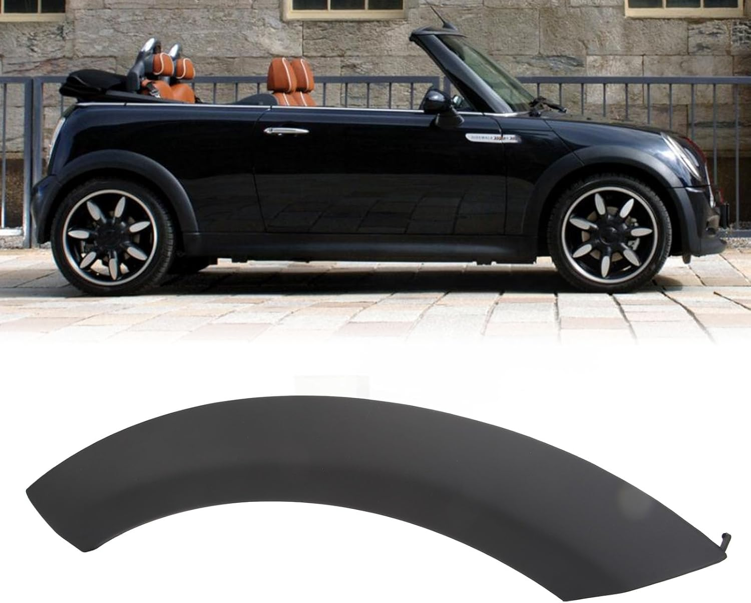 Wheel Eyebrow, Front Wheel Right Side & Left Side Lower Upper, Arch Cover Trim Wheel Arch Trim Mudguard Strips, anti Collision Car Accessories for Cooper R50 R53 R52 image number 6