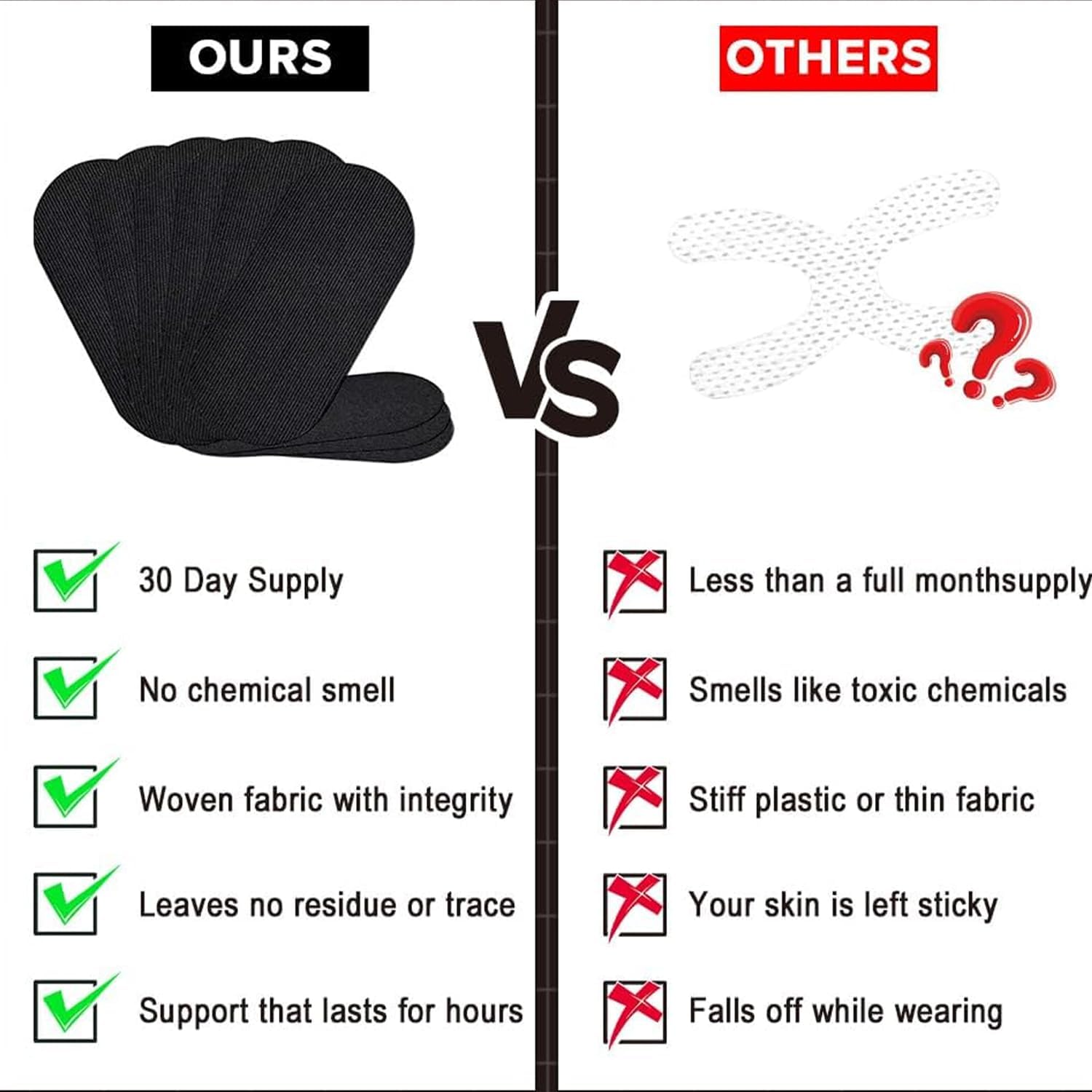 Mouth Tape for Sleeping,30 Pack Mouth Tape for Sleeping Specially Designed for Lip Contact,Prevent Mouth Breathing and Enhance Nasal Airflow,Improve Sleep Quality Snoring Aids for Men & Women - Black image number 6