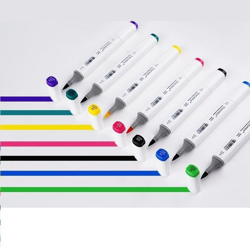 Alcohol-Based Art Markers Brush Tip: for Boys and Girls Artists Adults Coloring Drawing Sketch Animation Design - Brush Chisel Dual Tip - 60 Colors with Marker Pen Bag image number 3