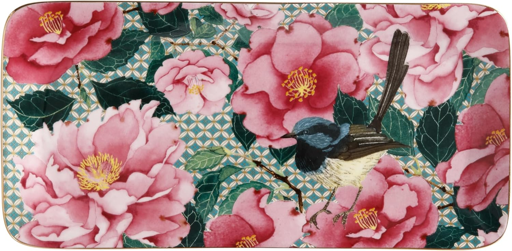 Maxwell & Williams Teas & C'S Silk Road Rectangle Platter 33X15.5Cm Aqua Gift Boxed image number 1