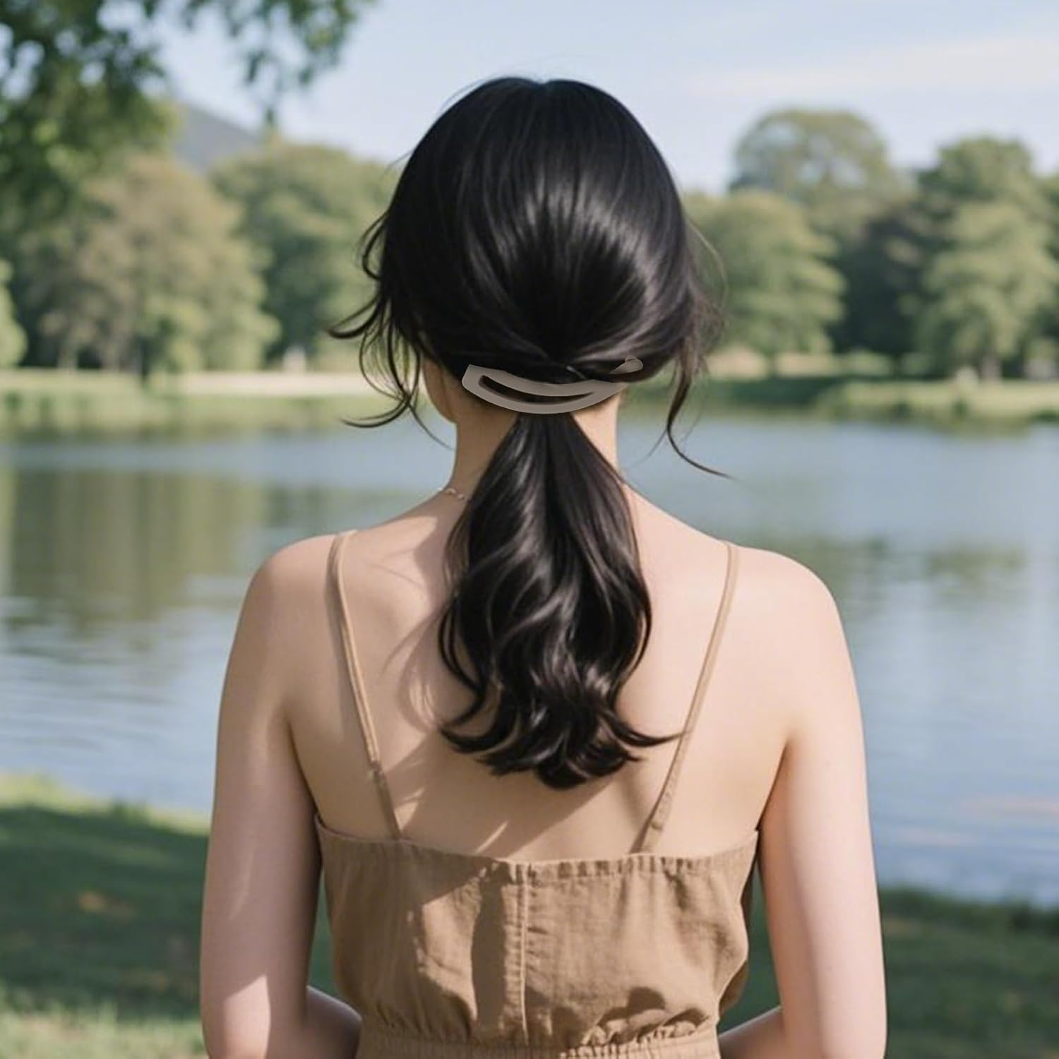 Bumlofa Banana Clip Hair Clips: Practical Wave Shape Hair Clips for Women, Multicolor Set image number 6