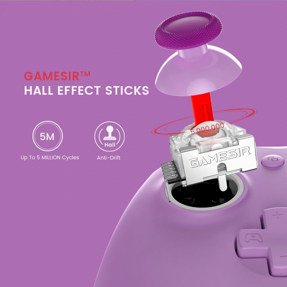 Gamesir G7 SE Wired Controller for Xbox Series X|S, Xbox One & Windows 10/11, Plug and Play Gaming Gamepad with Hall Effect Joysticks/Hall Trigger, 3.5Mm Audio Jack （Purple) image number 5