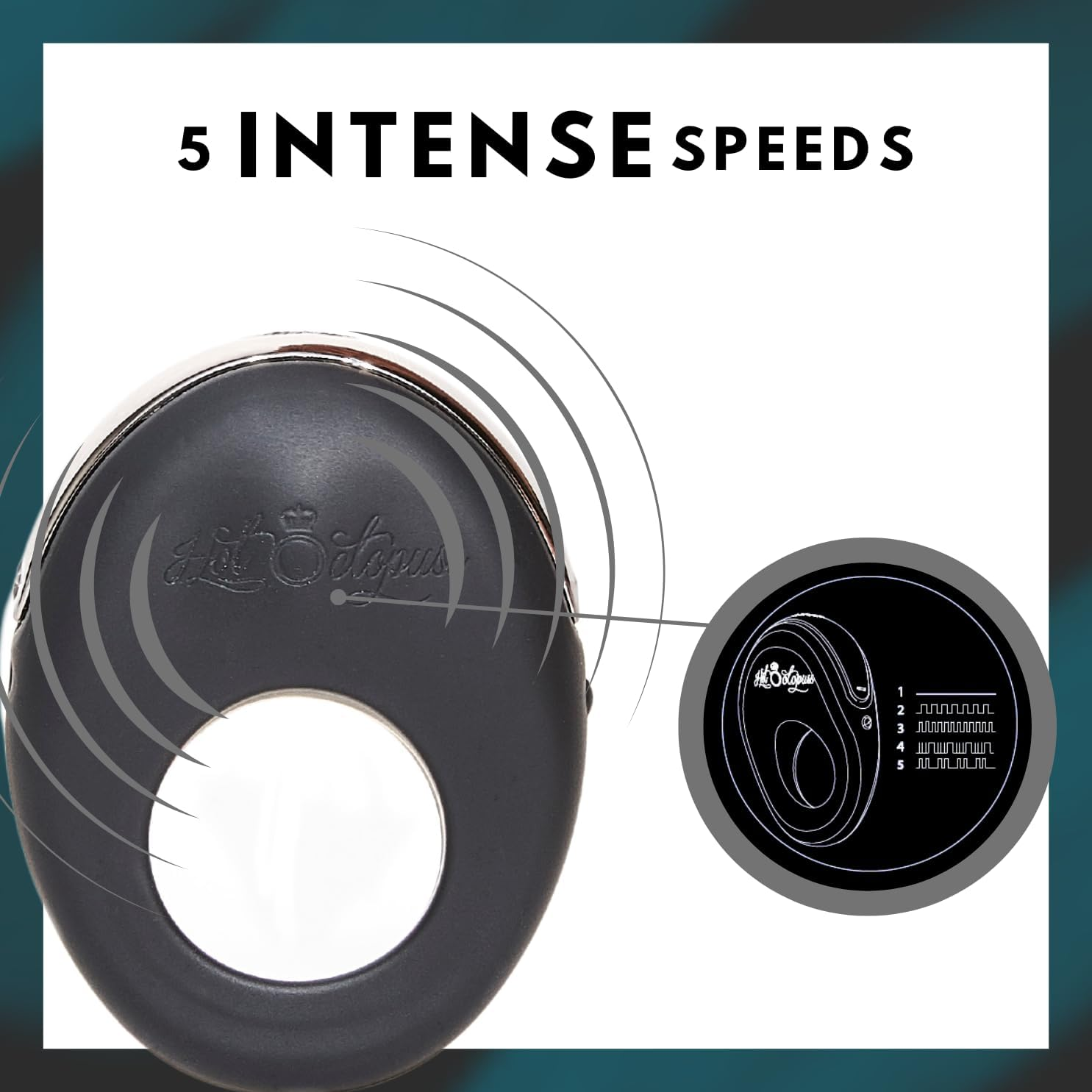 Hot Octopuss | Atom Cock Ring | Male Sex Toy | Powerful & Rechargeable | Solo & Couple'S Fun | Silicone | Multi Speeds | 100% Waterproof | Fast USB Recharge | Black