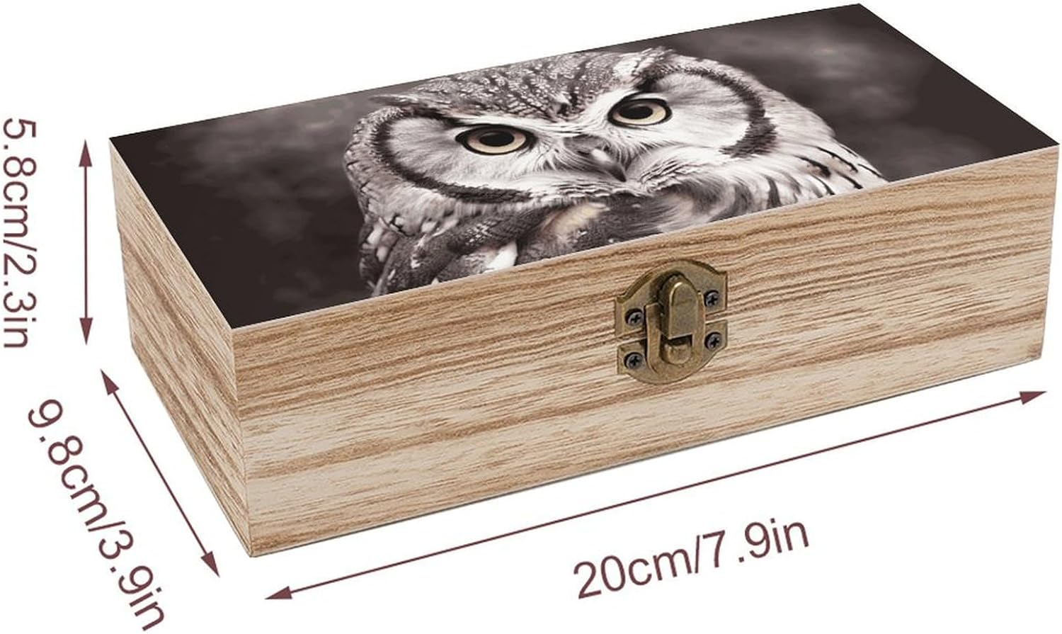 Owl Wooden Box Wood Wedding Keepsake Boxes with Lids Small Decorative Boxes Lightweight Wooden Memory Storage Box for Crafts Keepsakes Jewelry Photo Letter Storage