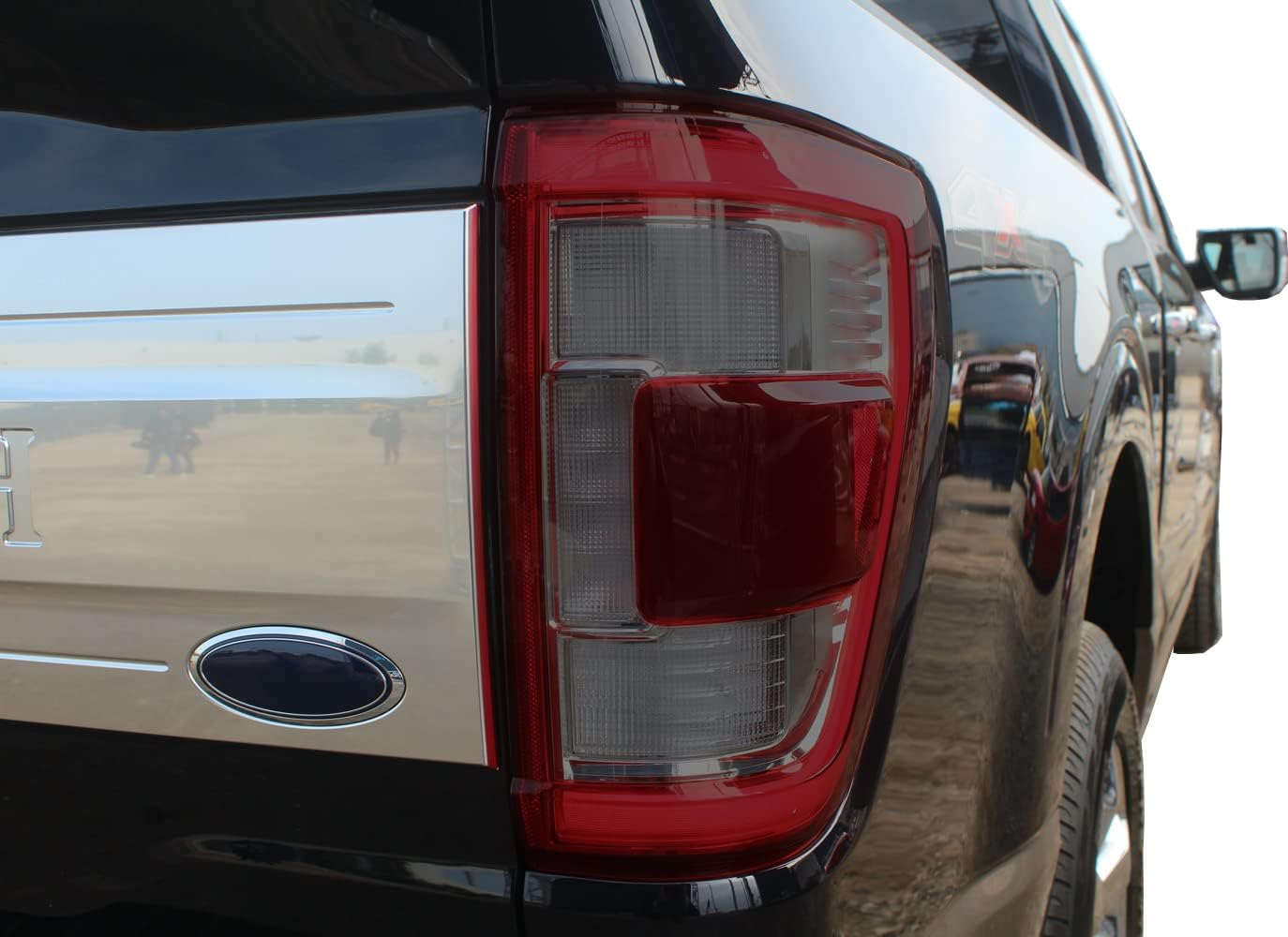 12 by 48 Inches Self Adhesive Auto Car Tint Headlight Taillight Fog Light Vinyl Smoke Film Sheet Sticker Cover (Light Black) - Chameleon Perforated image number 7