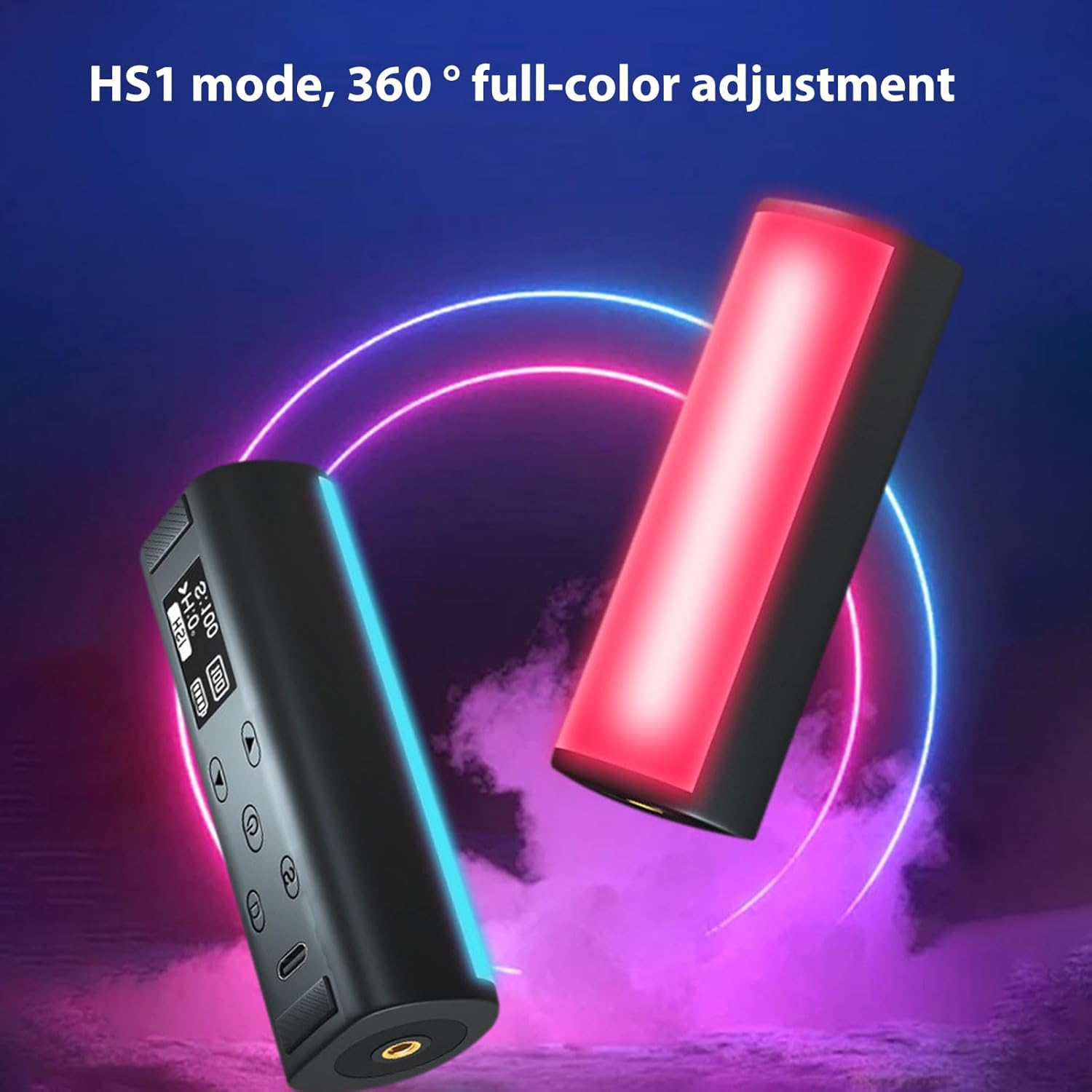 Yechiry RGB LED Video Light Stick, 88 LED Beads 700LUX 120&deg; Lighting Angle 2500K-9000K Portable Magnetic Light Wand with LCD Screen & 13 Scene Effects for Photography Vlogging Party image number 3