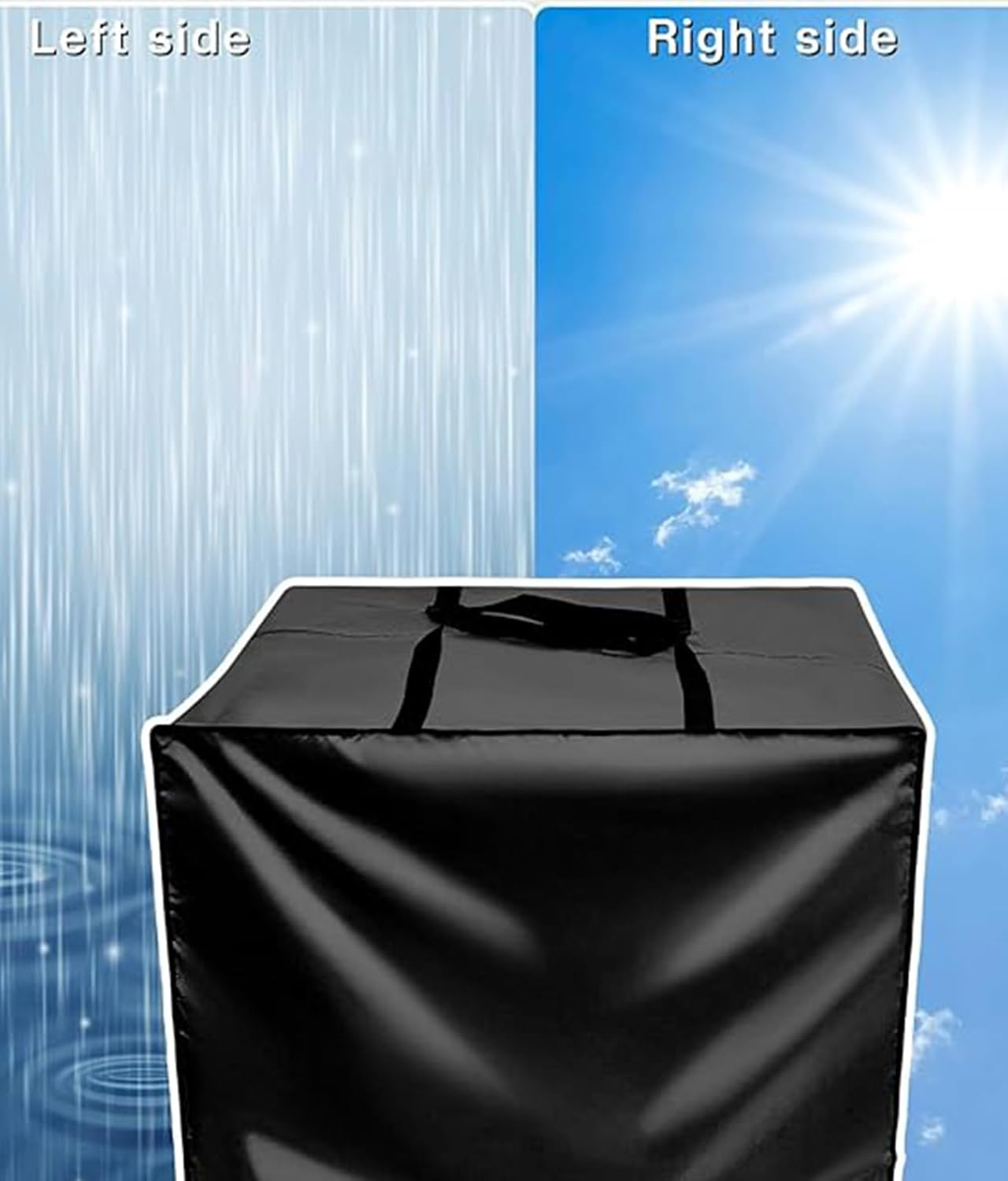 Outdoor Cushion Storage Bag, Patio Cushion Storage Bag with Zipper and Handle, Waterproof Outdoor Soft - Furnishing Storage for Soft - Furnishings, 210D Oxford Cloth Furniture, Bedding (Black) image number 1