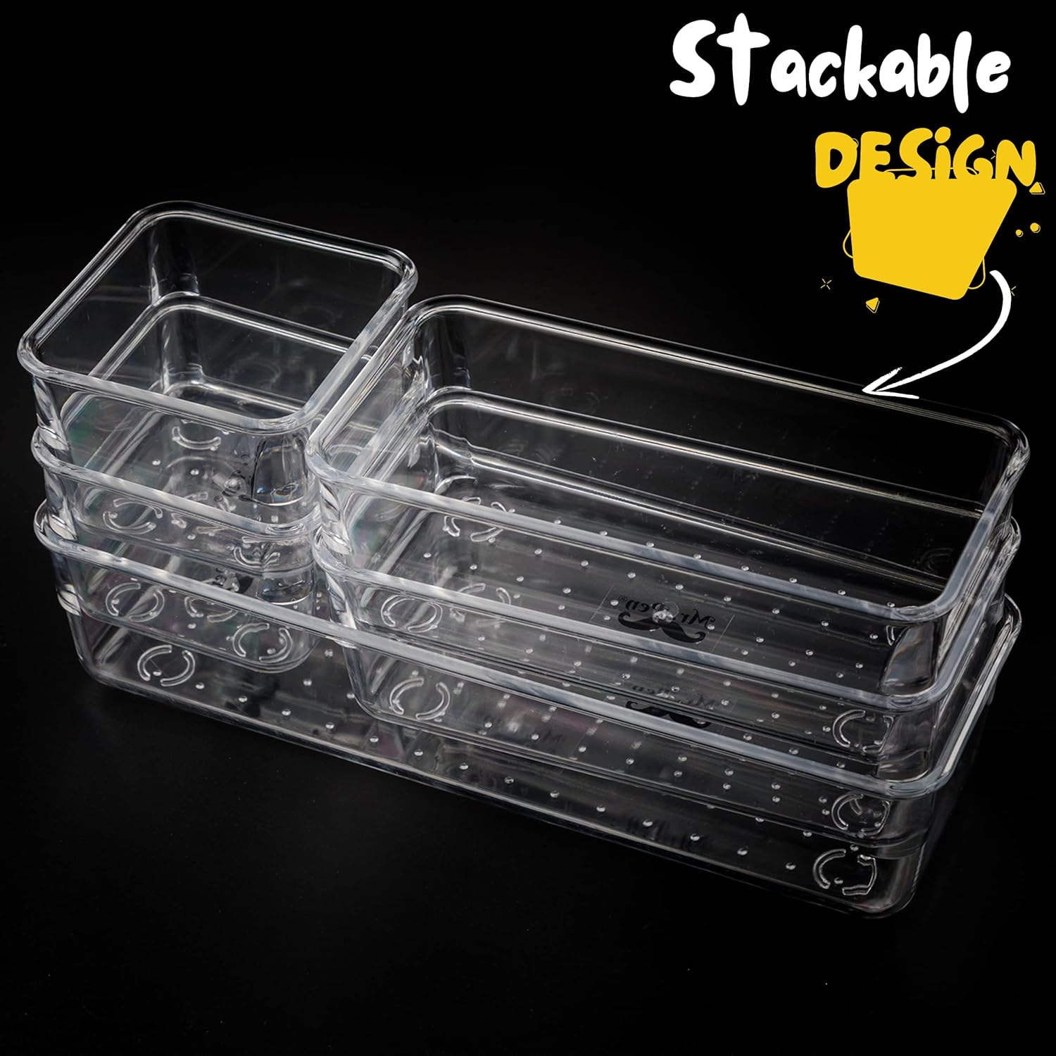 Mr. Pen - 5PC Desk Organizer (Clear) image number 4