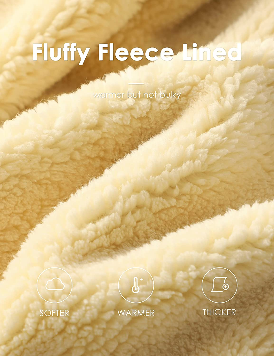 POSHDIVAH Women'S Maternity Fleece Lined Pants over the Belly Pregnancy Thick Warm Winter Lounge Pajama Workout Joggers image number 1