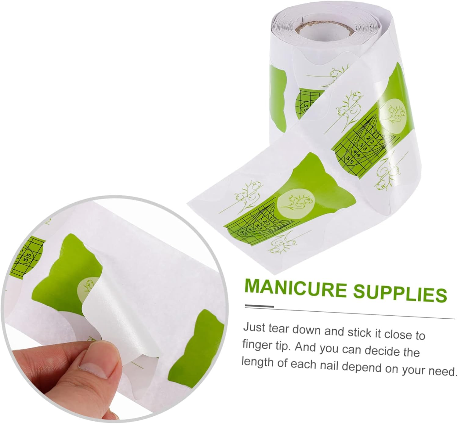 WEKADRIN 100Pcs Nail Extension Forms for Sculpting French Almond Coffin Nails Professional Tool image number 2