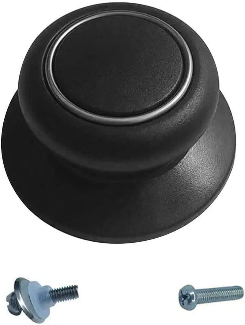 1 Pack Pot Lid Replacement Top Knob - Heat Resistant, Black