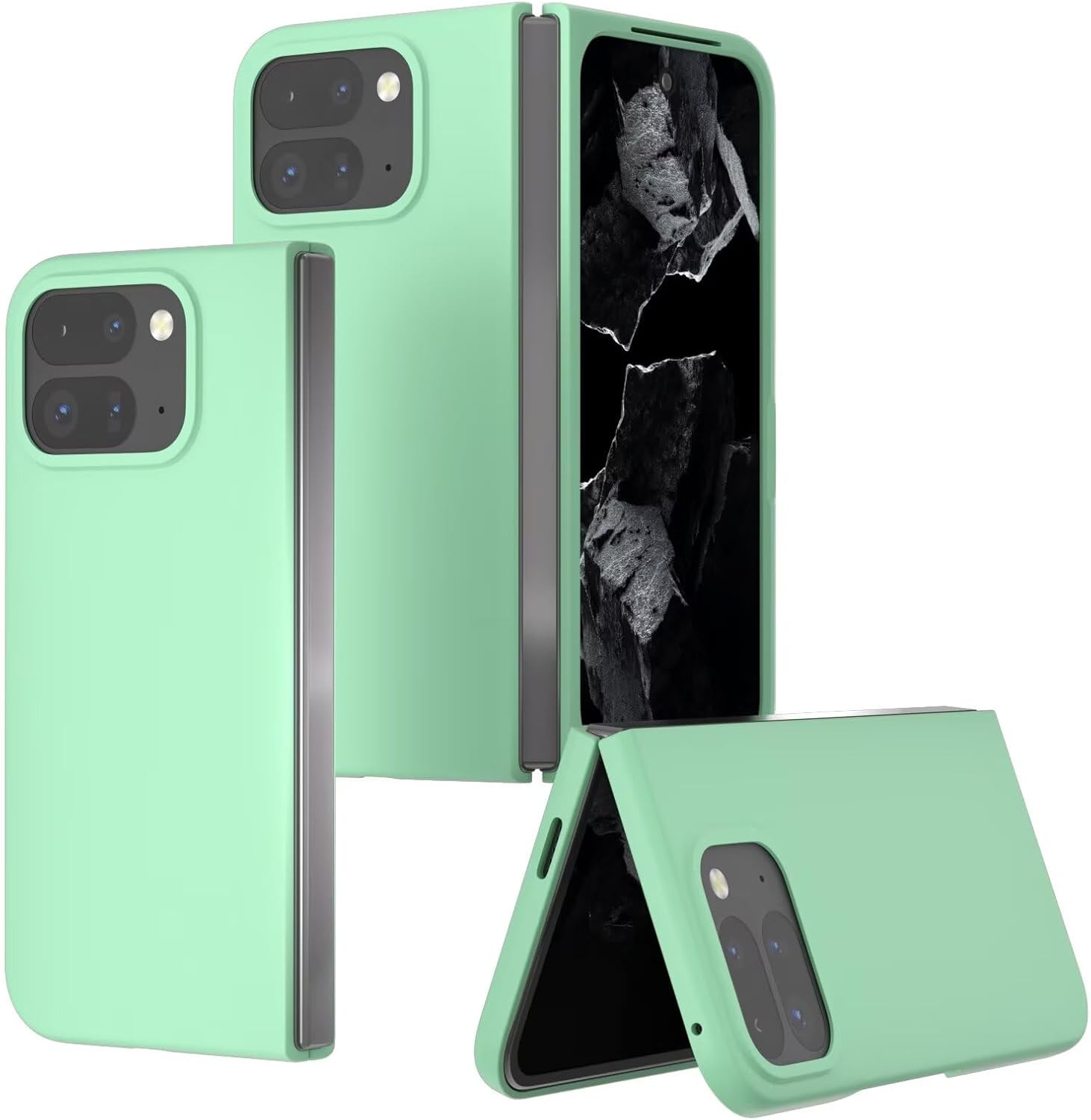 HONLEN Case Suitable for Google Pixel 10 Pro Fold (8 Inches), Hard PC Silicone Mobile Phone Case, Drops and Scratch-Resistant - Orange