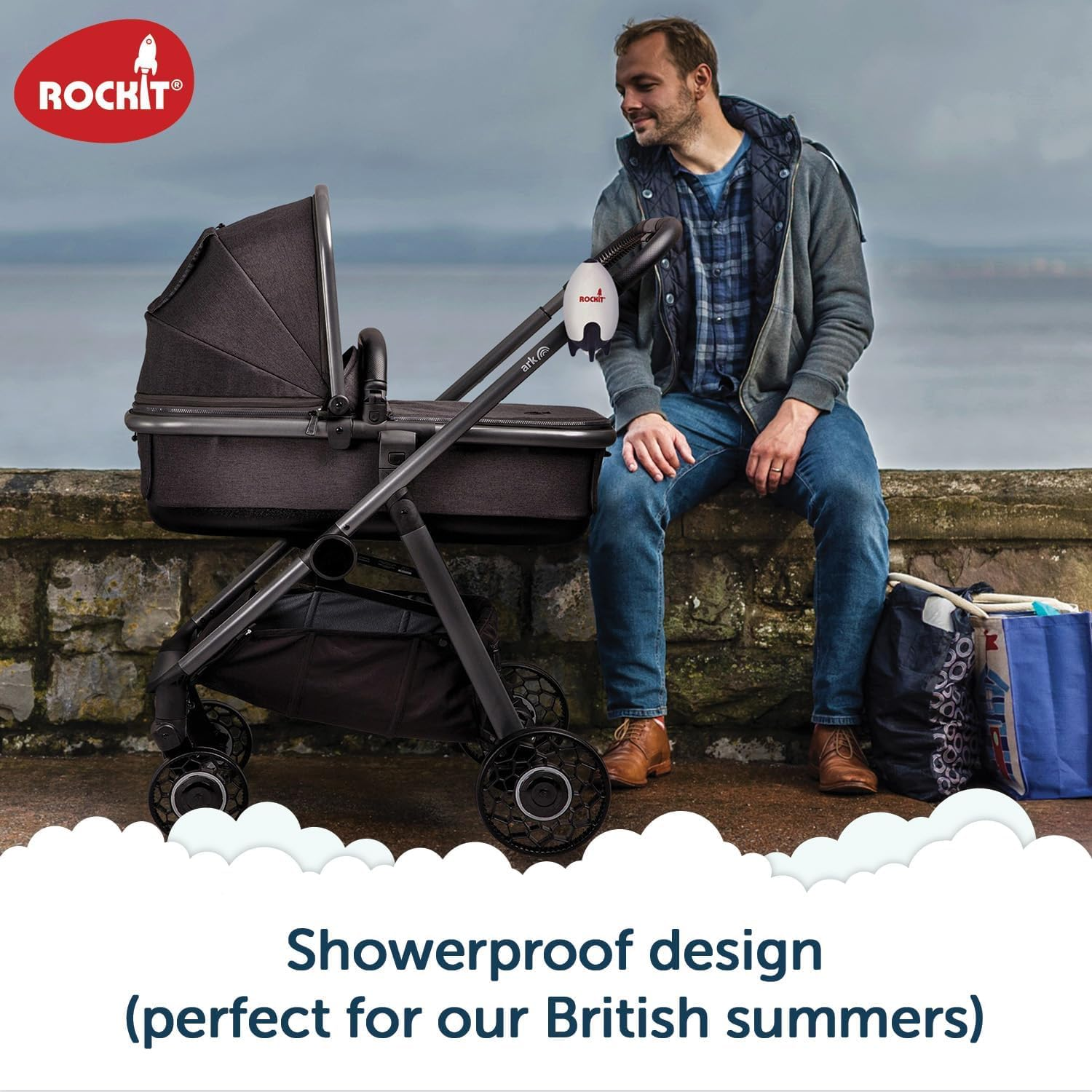 Rockit Rocker Rechargeable - Baby Sleep Aid Gently Rocks Any Stroller or Buggy, Adjustable Speed with 60 Minute Timer - Fits All Pushchairs & Prams to Create a Baby Bouncer image number 4