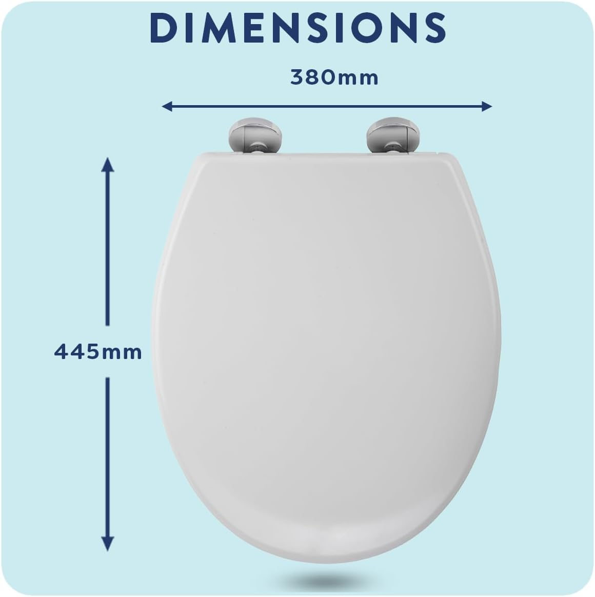 Croydex Constance Flexi-Fix White Universal Toilet Seat Soft Close, Quick Release, Adjustable, Made from Anti-Bacterial Treated Plastic, Top and Bottom Fixing image number 6