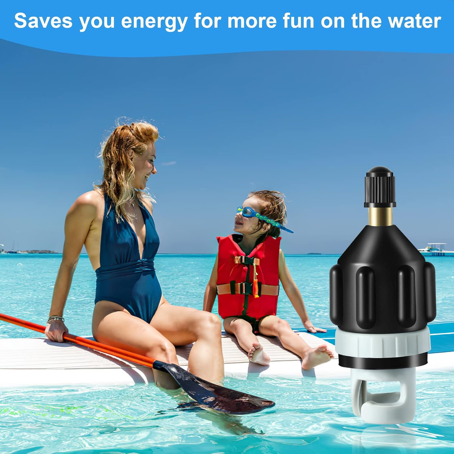 2Pcs Inflatable Boat SUP Pump Adapter, Premium Conventional Air Adapter, Sturdy SUP Air Adapter,Quickly Inflation and Strong Sealing SUP Pump Adapter, for Inflatable Boat, Paddleboard and Kayak. image number 4