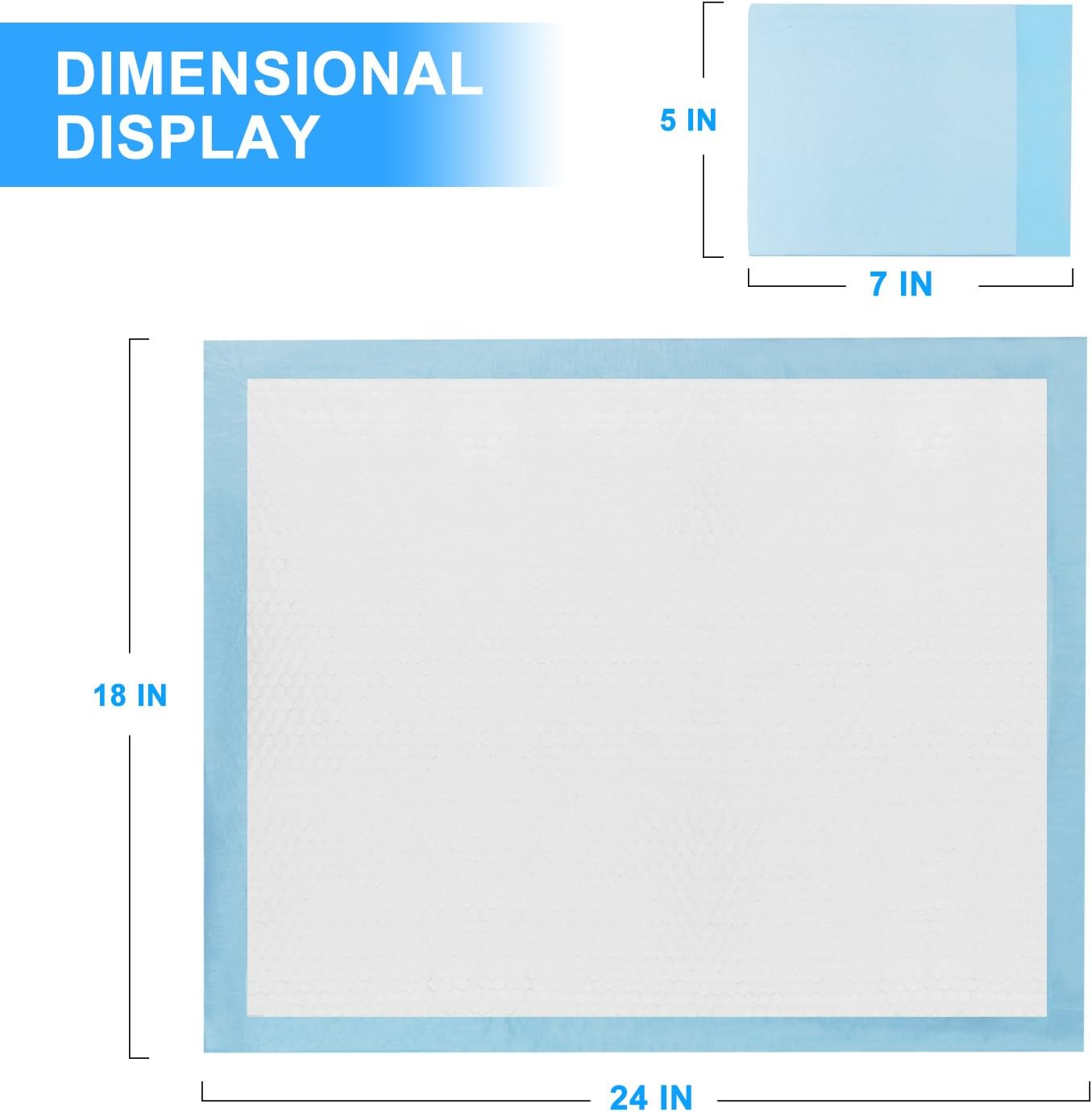 Disposable Large Changing Pads High Absorbent Waterproof Portable Mattress Leak-Proof Breathable Incontinence Pad Play Sheet Bed Chair Table Mat Protector Adult Child Baby Pets Underpad image number 5