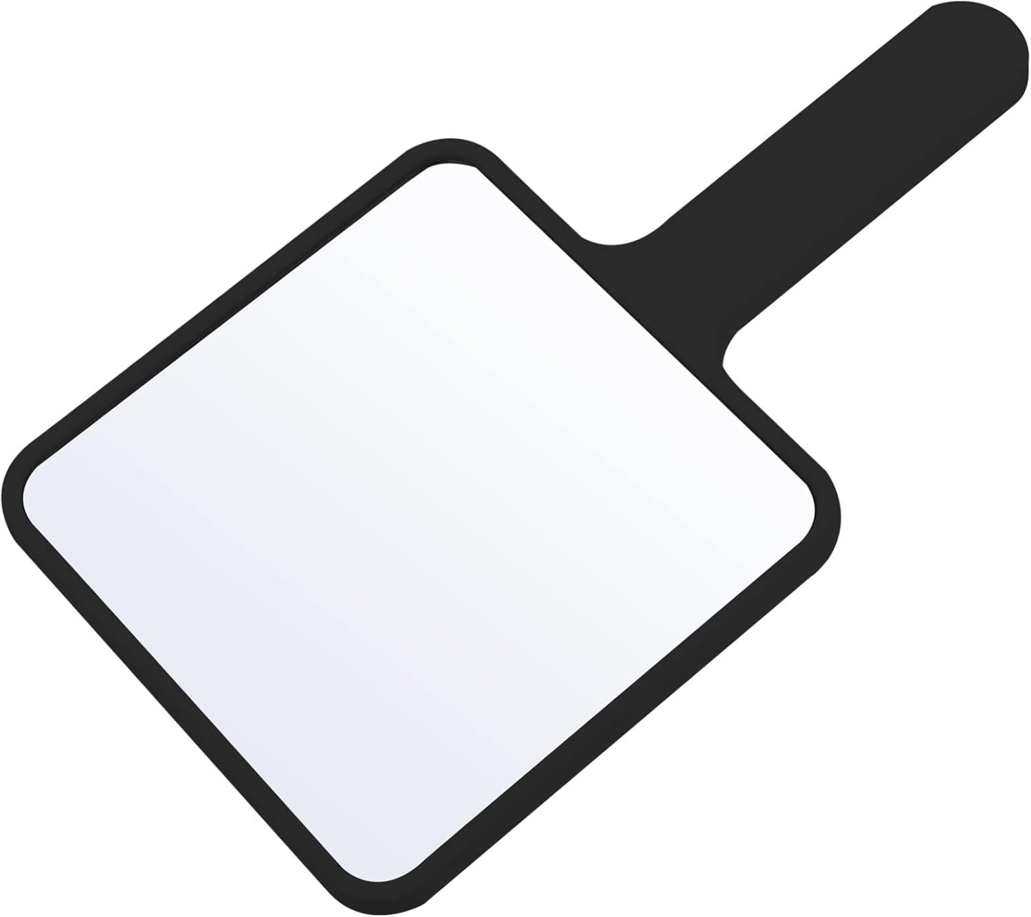 Minkissy Vintage Heart Shaped Hand Mirror with Handle - Handheld Makeup Vanity Mirror for Travel, Home and Salon - Black Round