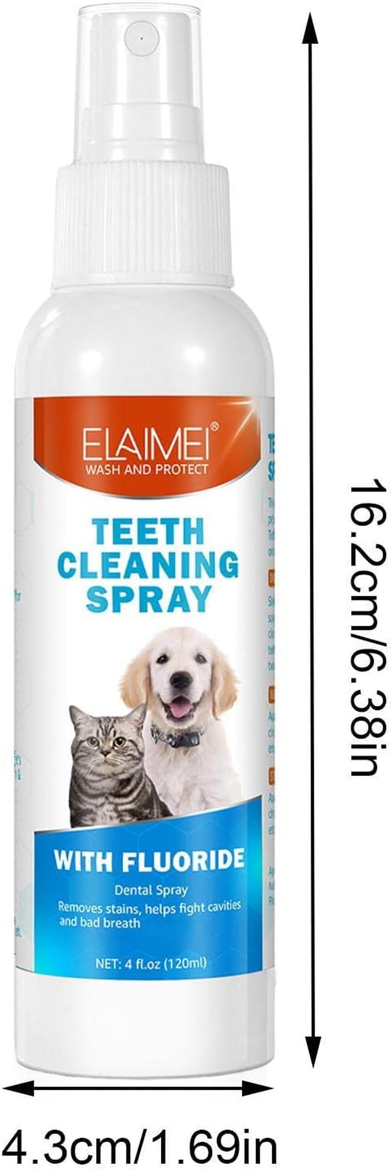 2 Pcs Pet Oral Spray - 4.2Oz Dog Breath Freshener Spray - 4.2Oz Dog Teeth Cleaning Spray Targets Build-Up, Eliminates Bad Breath, Whitens Teeth, Improves Overall Oral Health Jildouf image number 5