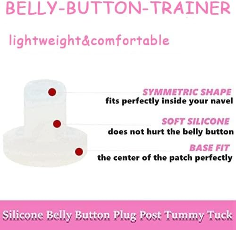11PCS Adult Belly Button Plug Post Tummy Tuck Soft Silicone Belly Button Trainer Tummy Tuck for Liposuction(10Pcs+Tape) image number 3
