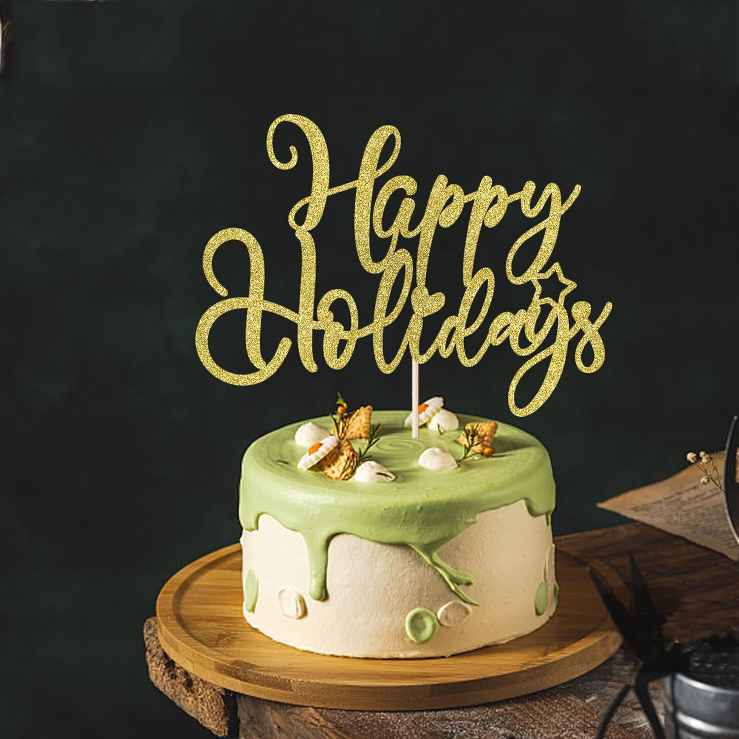 Happy New Year Cake Toppers，New Years Eve Cake Topper，Hello 2024,Happy New Year 2024 Party Decorations,New Year'S Eve Holidays Party Decorations Supplies (4) - Silver image number 4