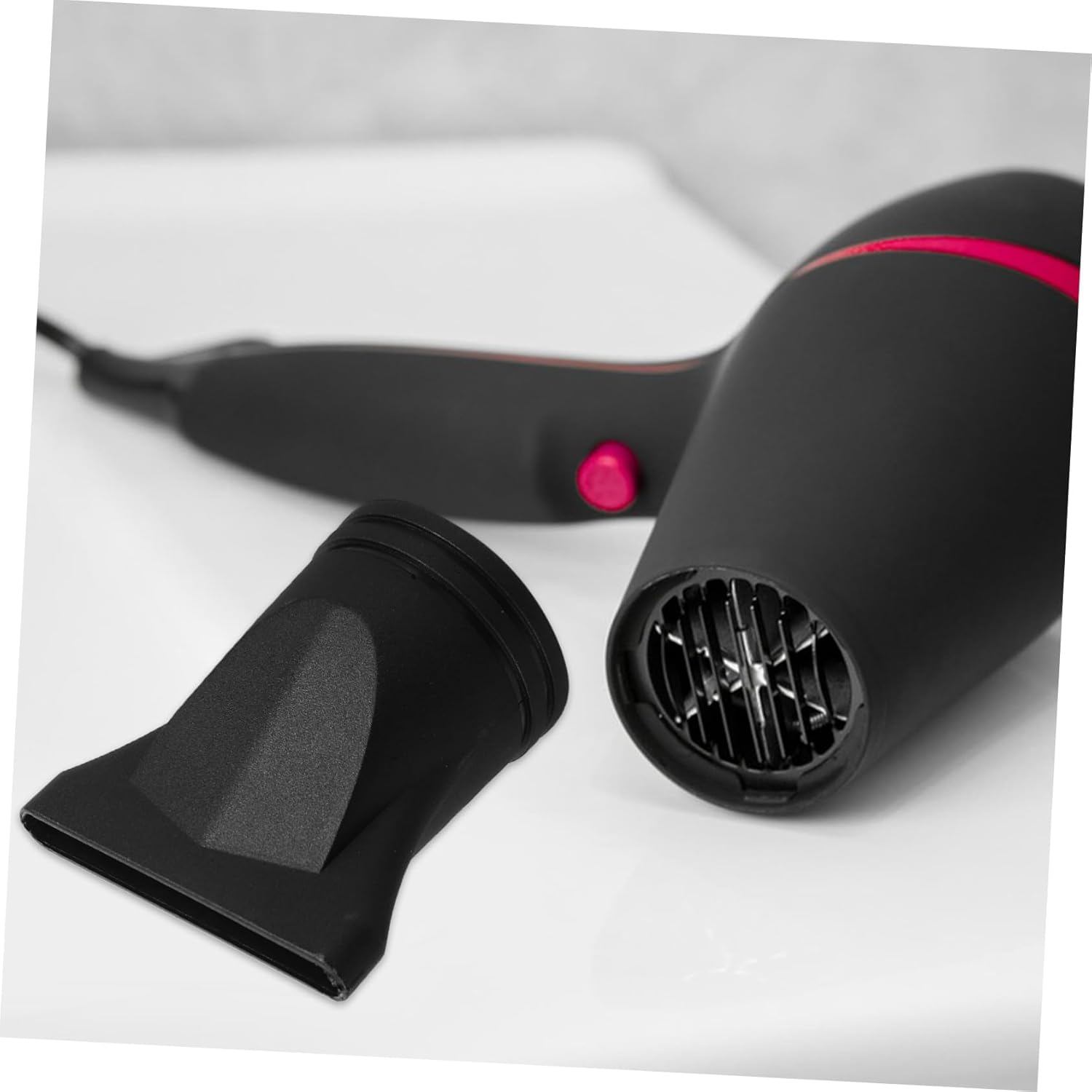 GOOHOCHY Blower Tube Air Collector Blow Dryer Hairdryer Replacement Flat Nozzle Universal Hair Dryer Nozzle Hair Dryer Replacement Nozzle Narrow Diffuser Nozzle Plastic Black image number 1