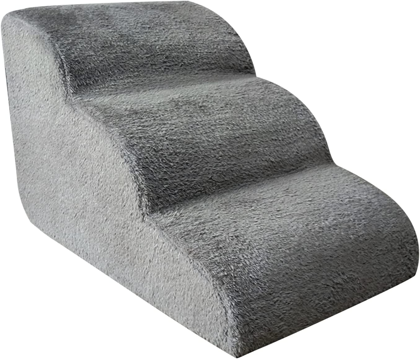 ZIEM Dog Stairs Pet Ramp for Bed - 3 Tiers Training Steps with Removable and Washable Cover image number 4