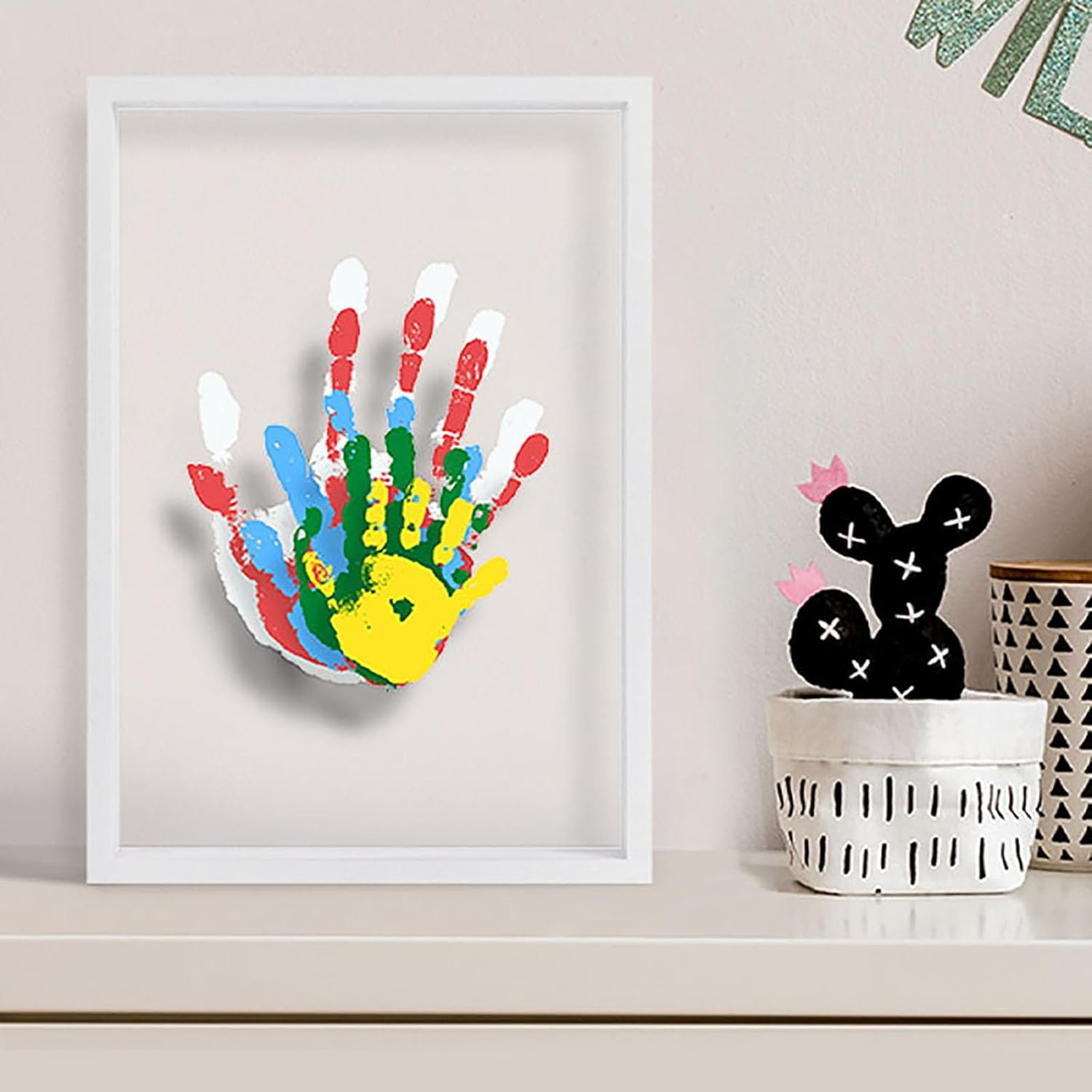 SYGELER Family Handprint Kit,Diy Handprint Kit and Hand Print Photo Frame for Family Keepsake,Personalized Hand Print Ornament,Perfect Gifts for New Mom, Baby, Parents, Grandparents image number 5