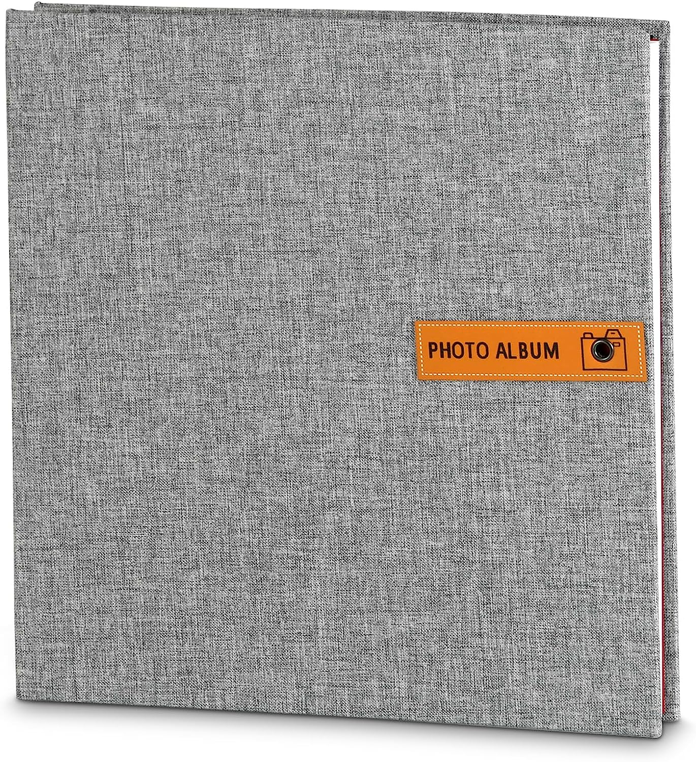 Large Photo Album Self Adhesive 60 Pages with Stickers, DIY Album Scrapbook for 3X5 4X6 5X7 8X10 Pictures (Grey)