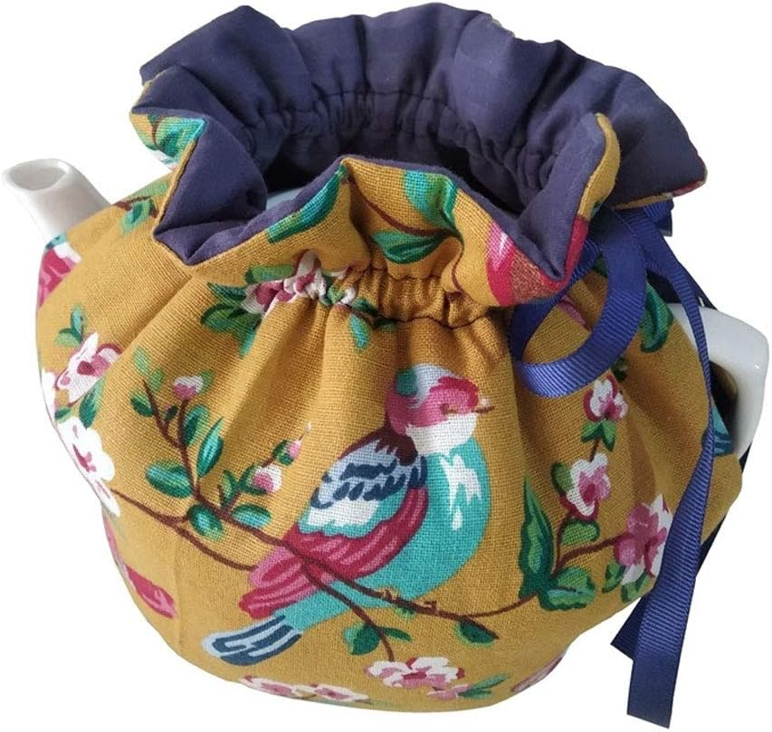 Tea Pot Cozies, Cotton Vintage Floral Teapot Dust Cover Tea Cosy, Kitchen Home Decorative Tea Pots Cozy with Insulation Pad for Housewife, Friend, Mom (Color #22)