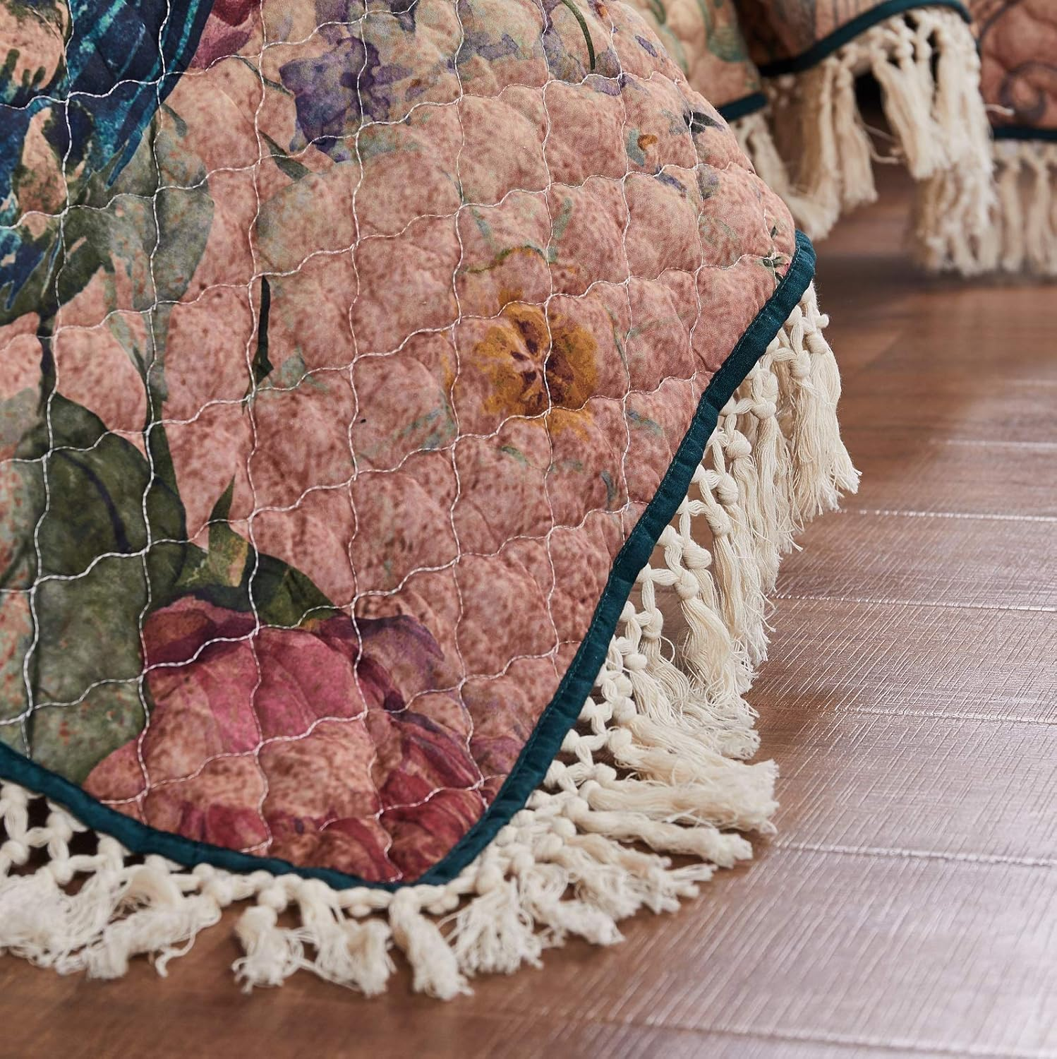 Barefoot Bungalow Eden Peacock Quilt Set, 2-Piece Twin/Twin XL, Ecru image number 2