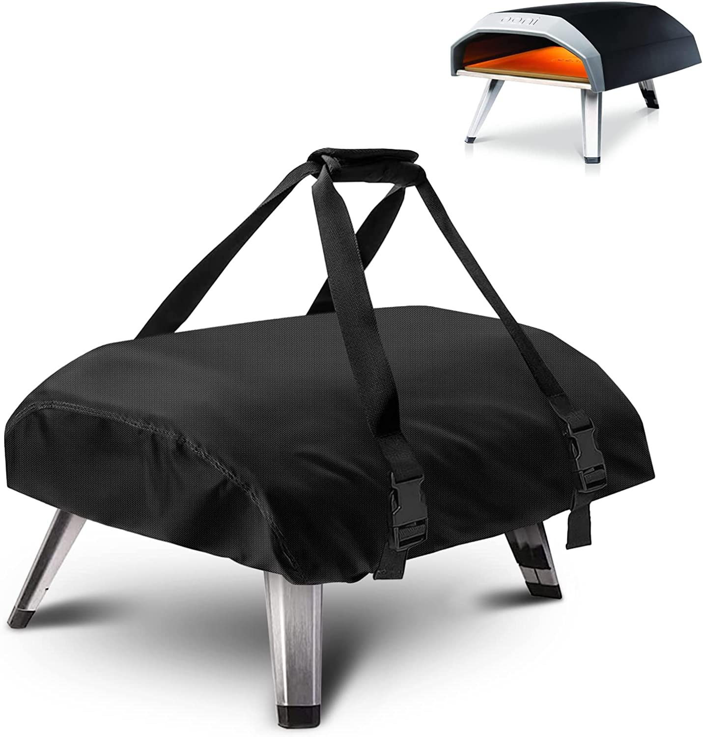 Carry Cover for Ooni Koda 12 Gas Pizza Oven, Kovshuiwe Outdoor Pizza Oven, Waterproof 600D Oxford Fabric, Pizza Oven Cover Accessories (25.2"X16.5"X6.7")