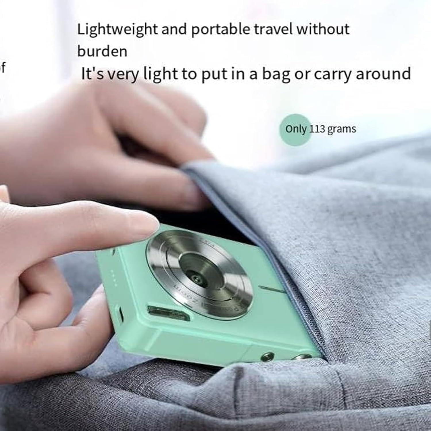 Digital Camera, Upgrade 50MP Full High Definition 1080P Camera with 16X Zoom anti Shake, Compact Camera for Kid Student Children Teen Girl Boy, Kids Camera with 32GB SD Card (Green) image number 5