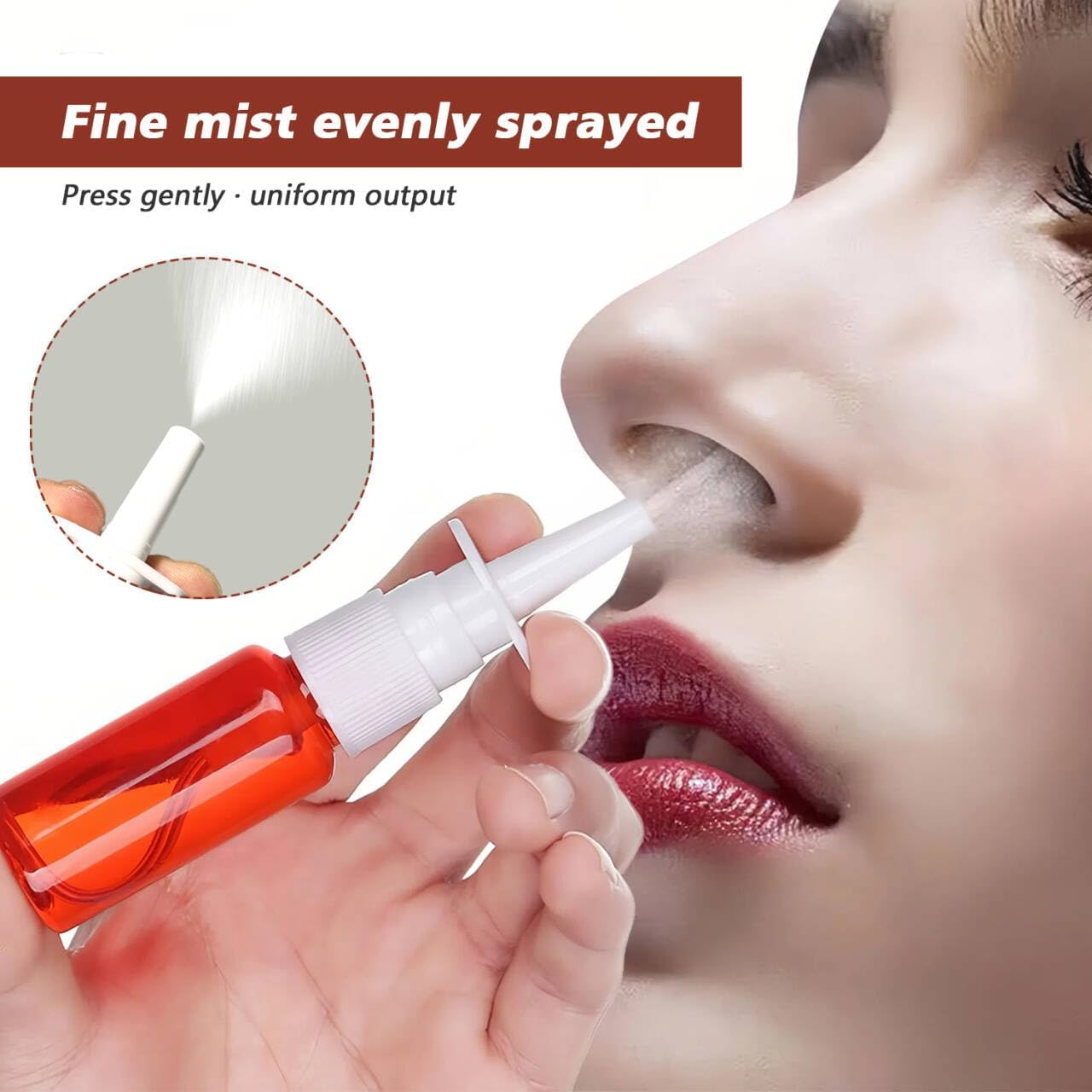 QUUPY 12PCS Plastic Refillable Amber Nasal Sprayer Spray Bottles Sprayer Jar Pot Container for Makeup Water Medical Use Perfumes Essential Oils Travel (10Ml/0.34Oz), N, 30Ml/1Oz