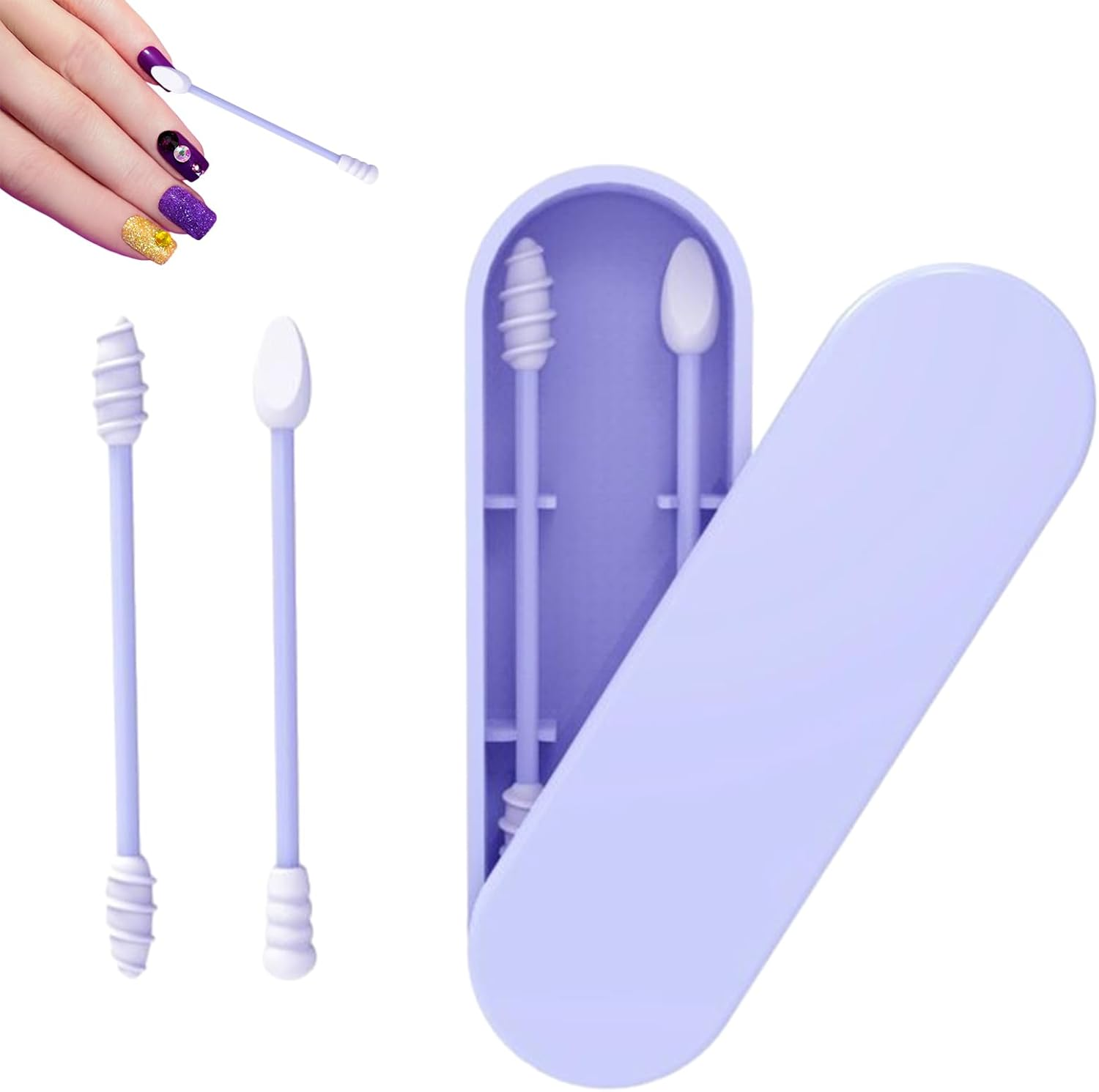 Ear Cleaner Stick | Cotton Swabs, Reusable for Ears | BPA Safe Extra Soft Kids Safety Swabs with Thin Tips, Silicone Toddler image number 6