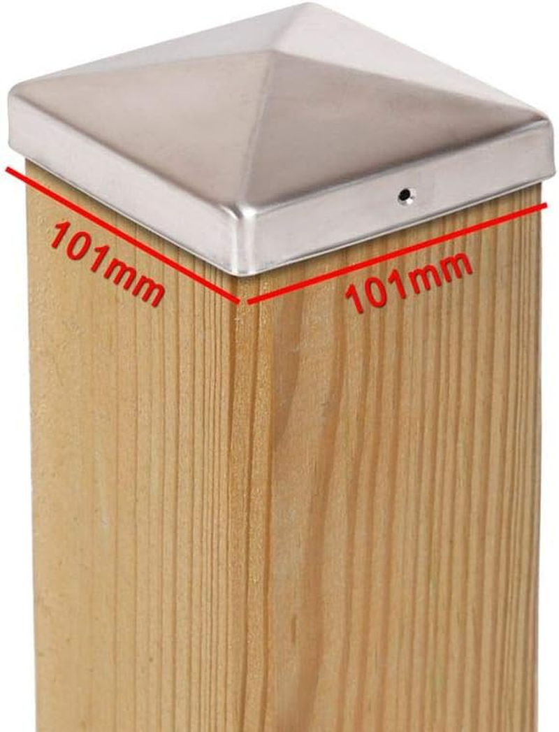 6 X Pyramid Post Caps 101 X 101 Mm Stainless Steel