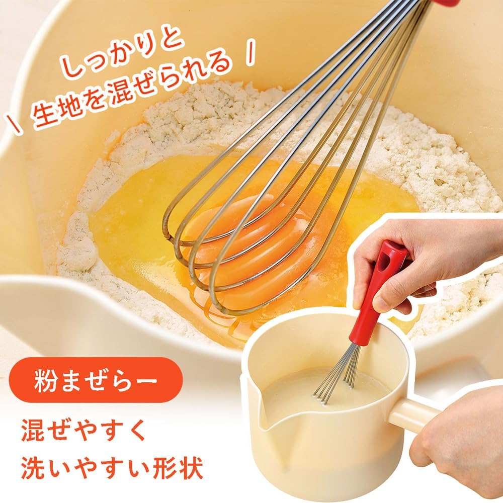 Shimomura Planning Takoyaki 41183 Takoyaki Set of 4 Types [Made in China] Takoyaki Convenient Goods Set, Takoyaki Pick, Oil-Dripping, Powder Grinding, Whisking, Smoothly Cooking, Professional, Party, image number 4