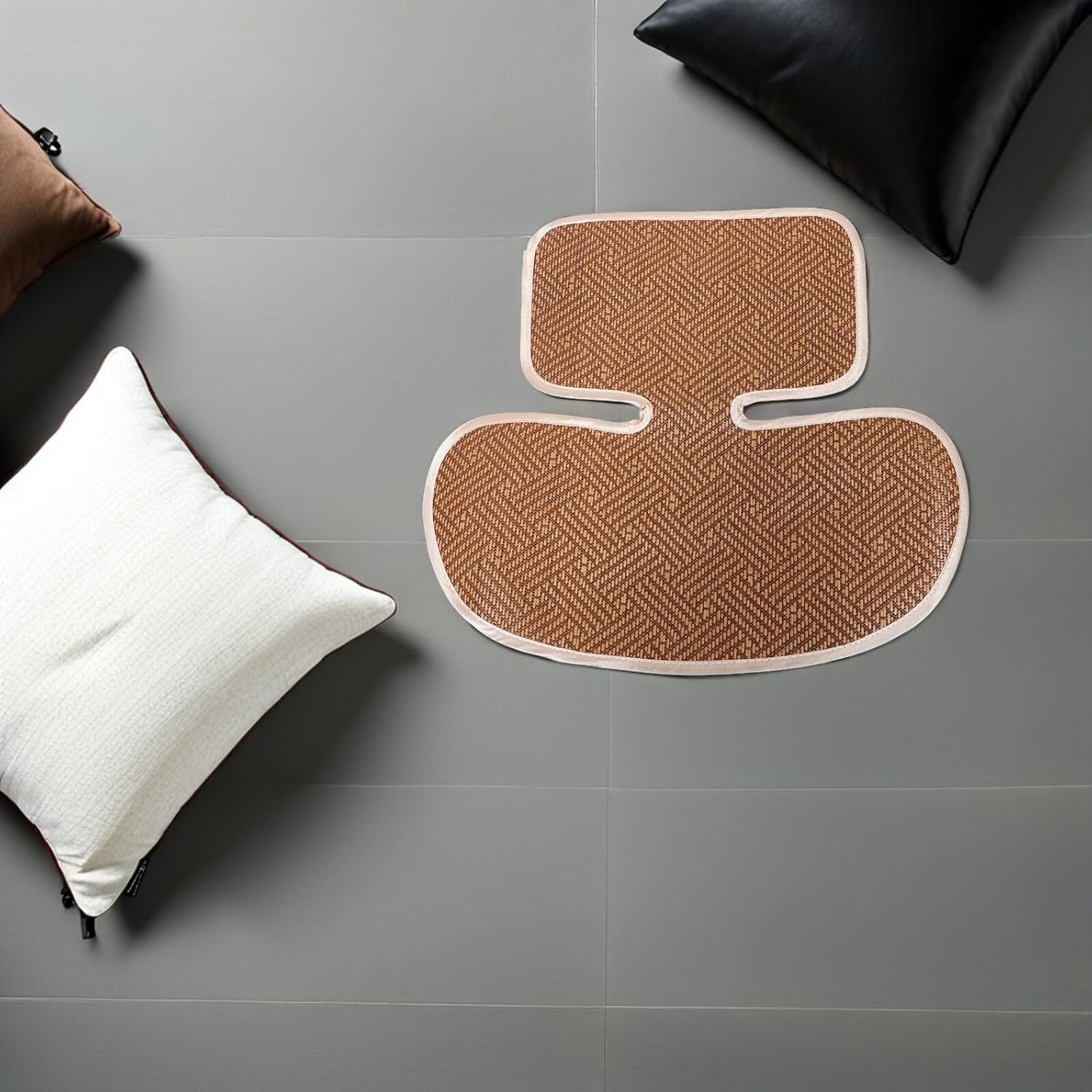 Universal Seat Cooling Pad for and Seat Breathable Rattan Cooling Cushion Moisture Wicking Suitable for Summer Use image number 6